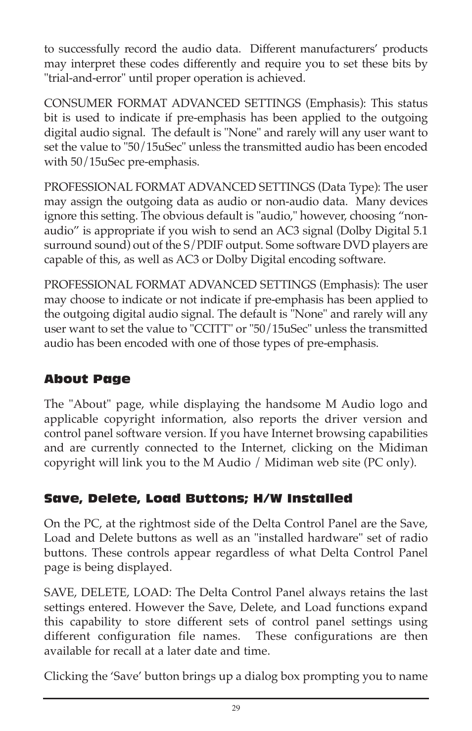 M-AUDIO Delta TDIF User Manual | Page 29 / 58