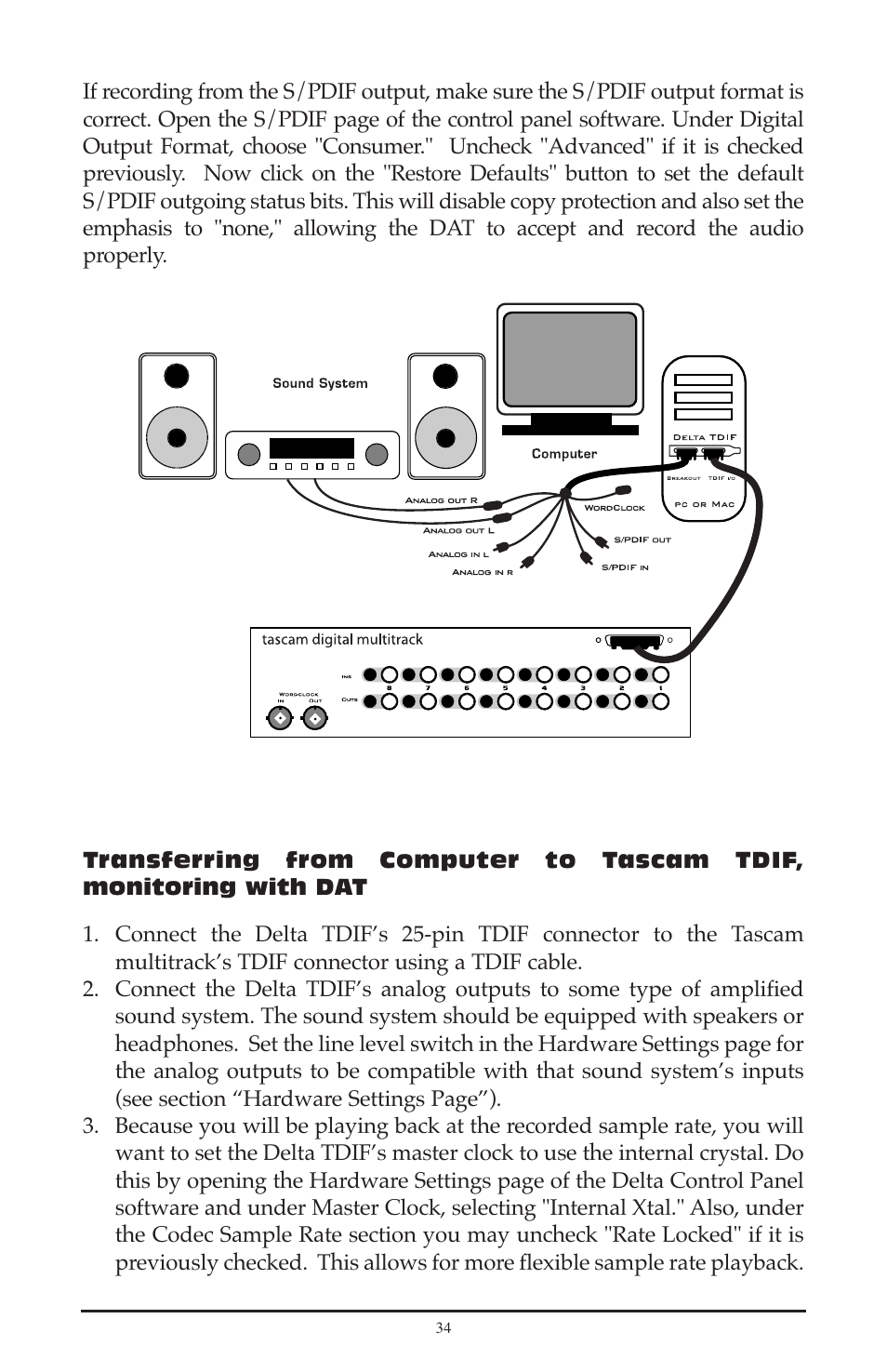 M-AUDIO Delta TDIF User Manual | Page 34 / 58