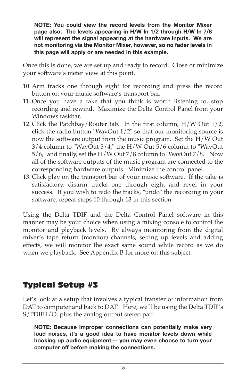 Typical setup #3 | M-AUDIO Delta TDIF User Manual | Page 39 / 58