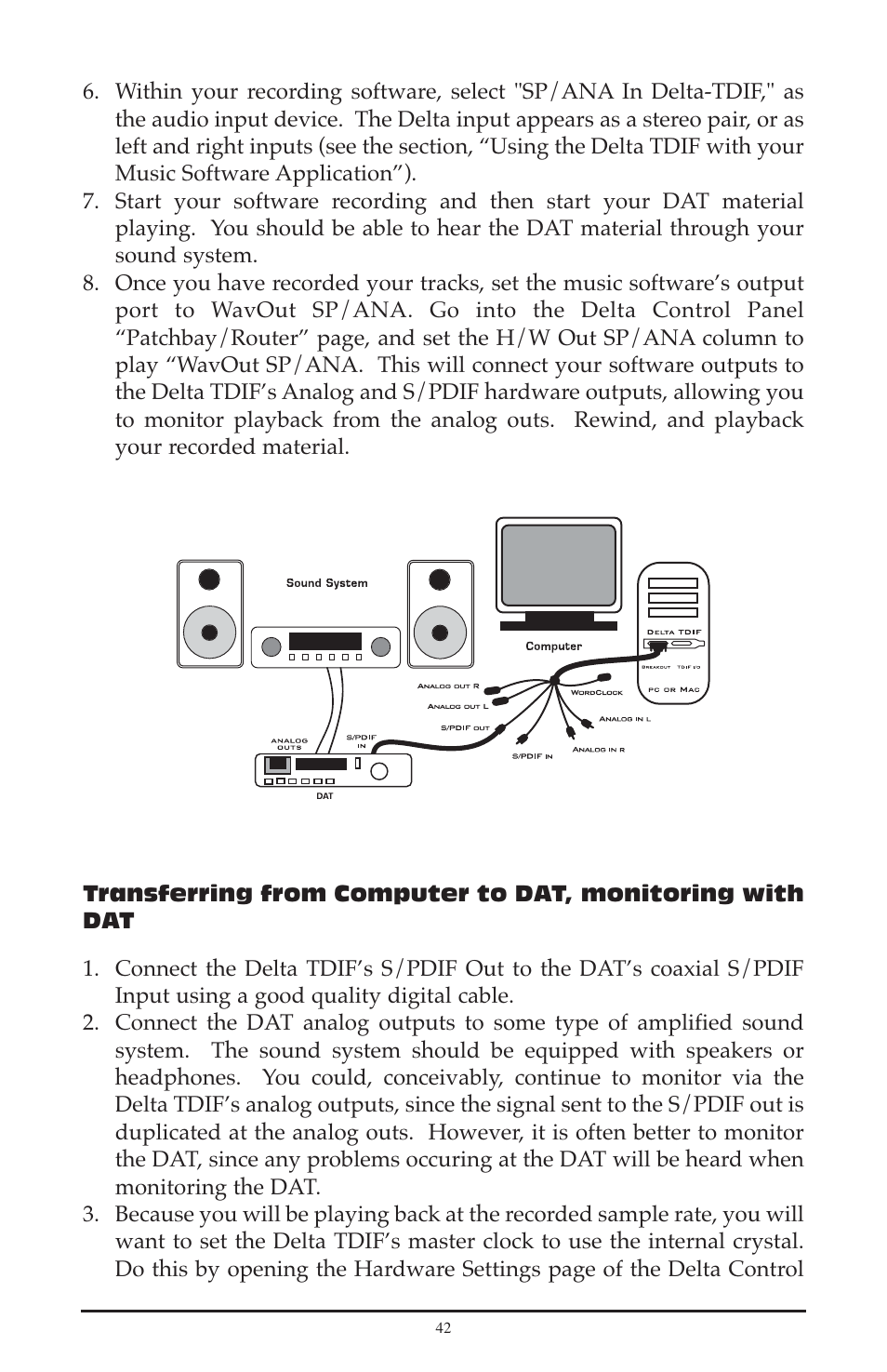 M-AUDIO Delta TDIF User Manual | Page 42 / 58