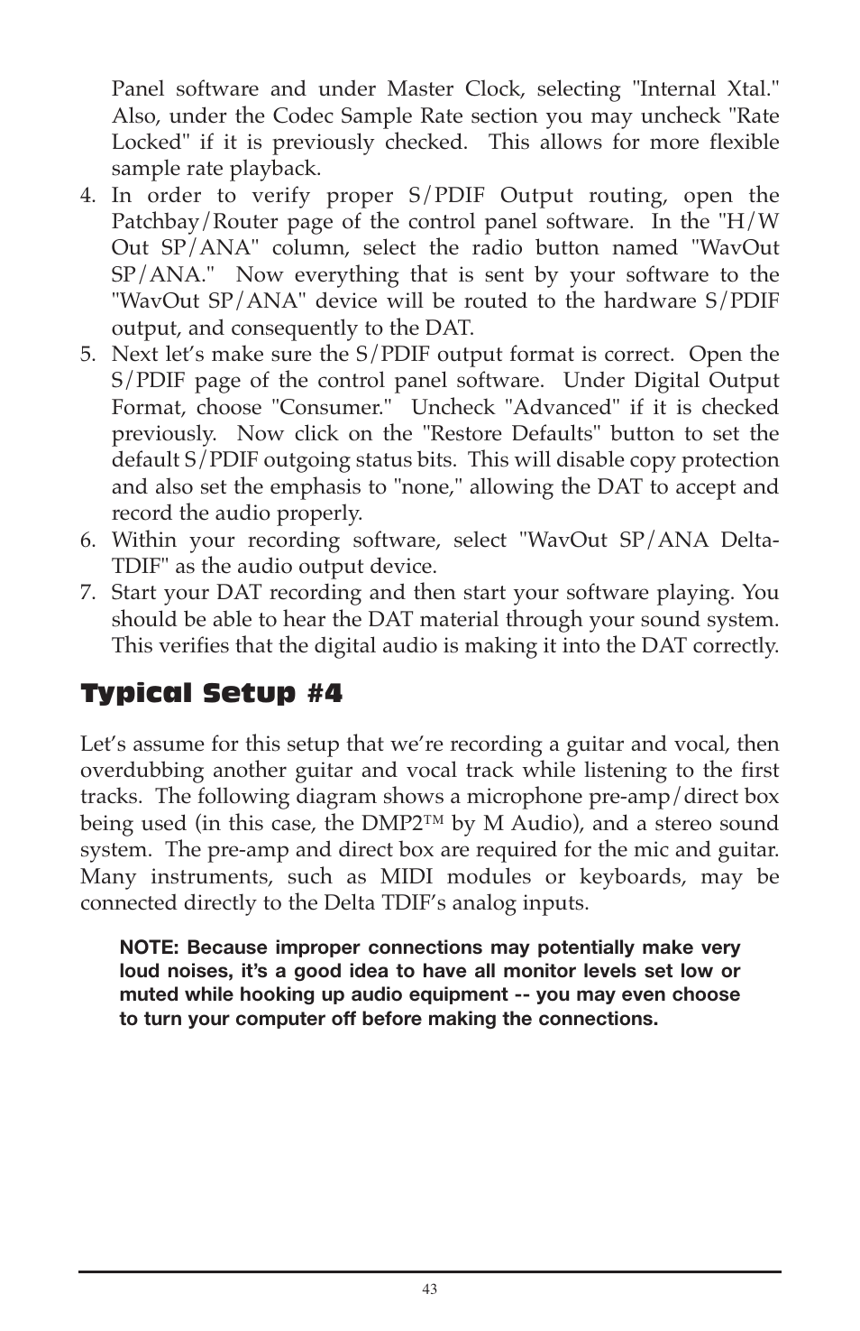 Typical setup #4 | M-AUDIO Delta TDIF User Manual | Page 43 / 58