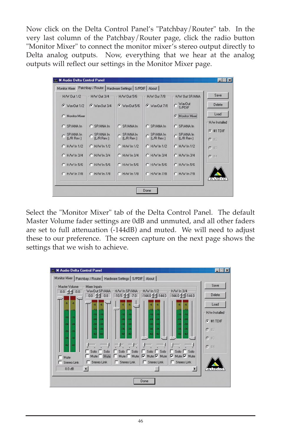 M-AUDIO Delta TDIF User Manual | Page 46 / 58