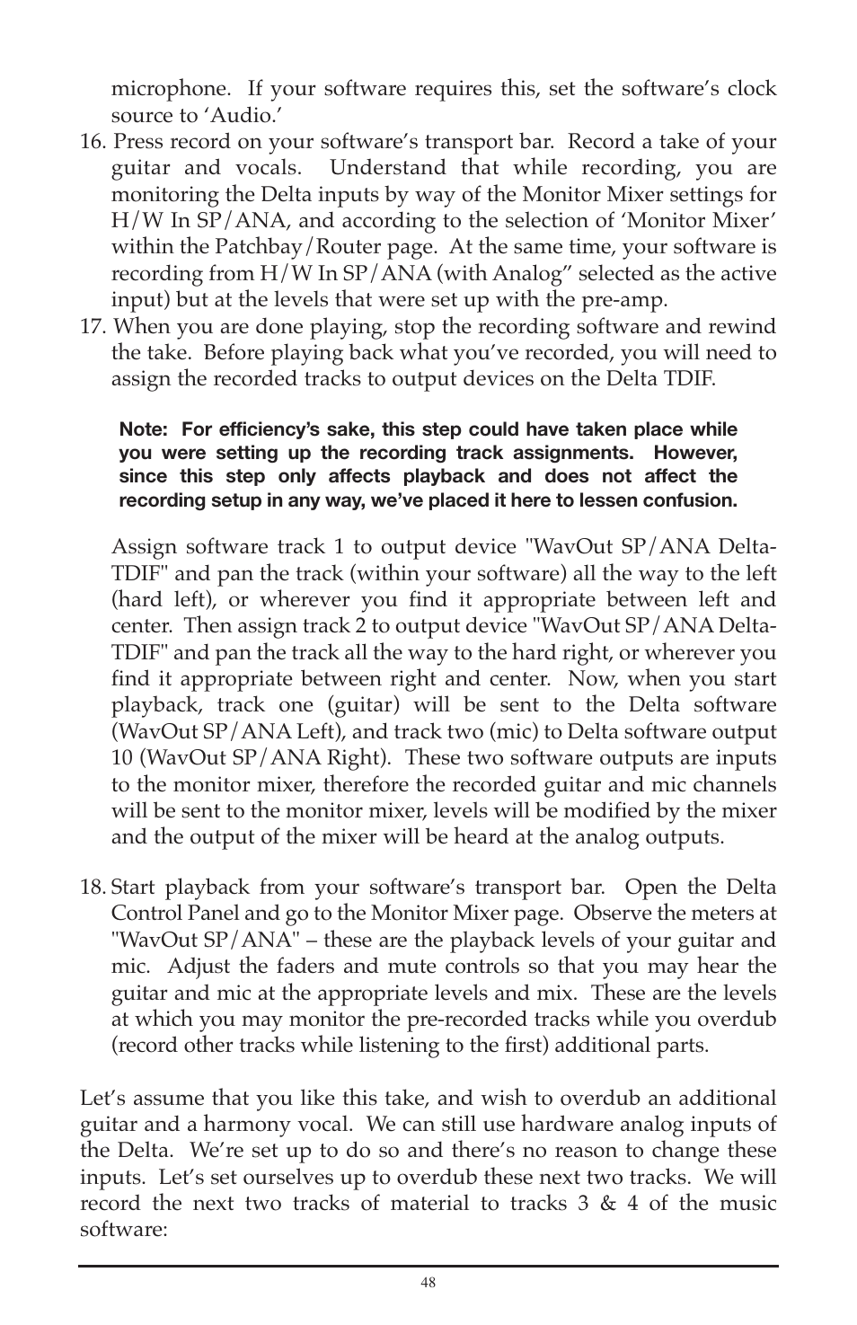 M-AUDIO Delta TDIF User Manual | Page 48 / 58