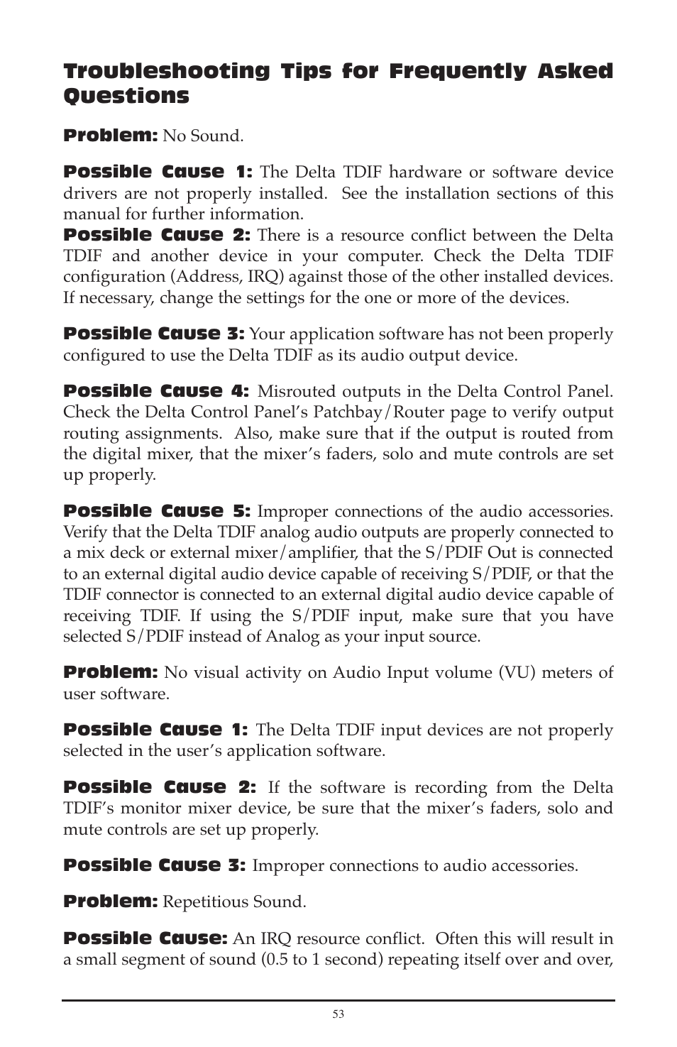 M-AUDIO Delta TDIF User Manual | Page 53 / 58