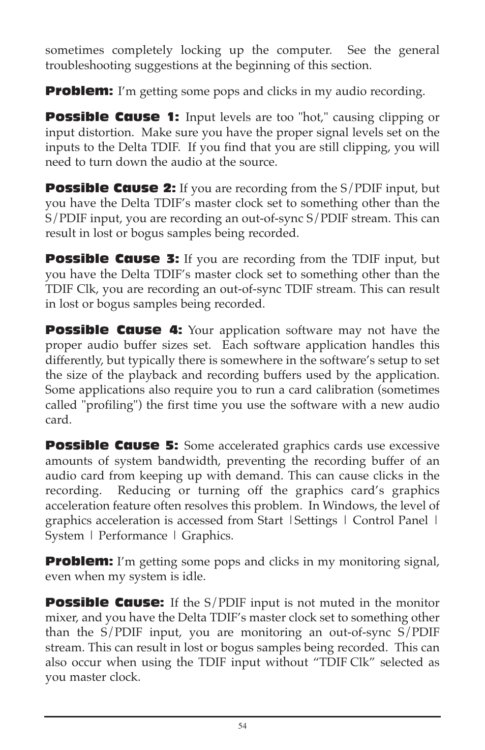 M-AUDIO Delta TDIF User Manual | Page 54 / 58