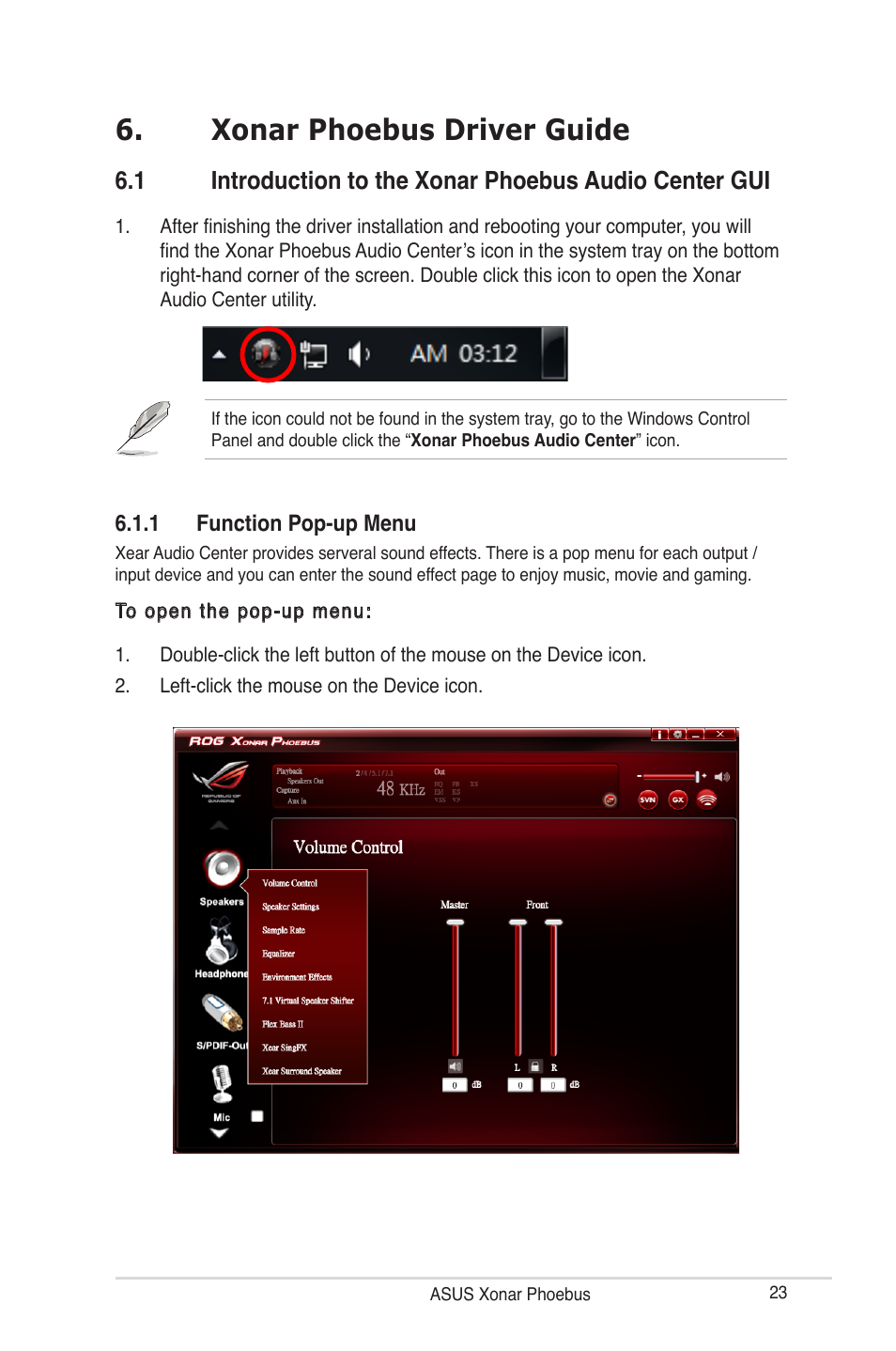 Xonar phoebus driver guide | Asus ROG Xonar Phoebus User Manual | Page 23 / 72