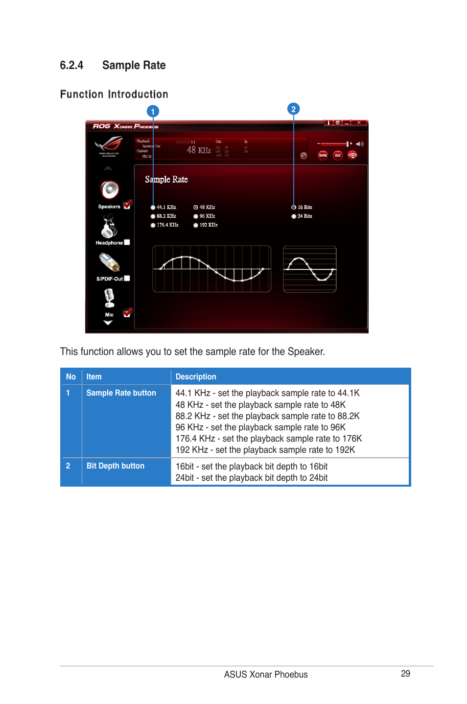 4 sample rate | Asus ROG Xonar Phoebus User Manual | Page 29 / 72