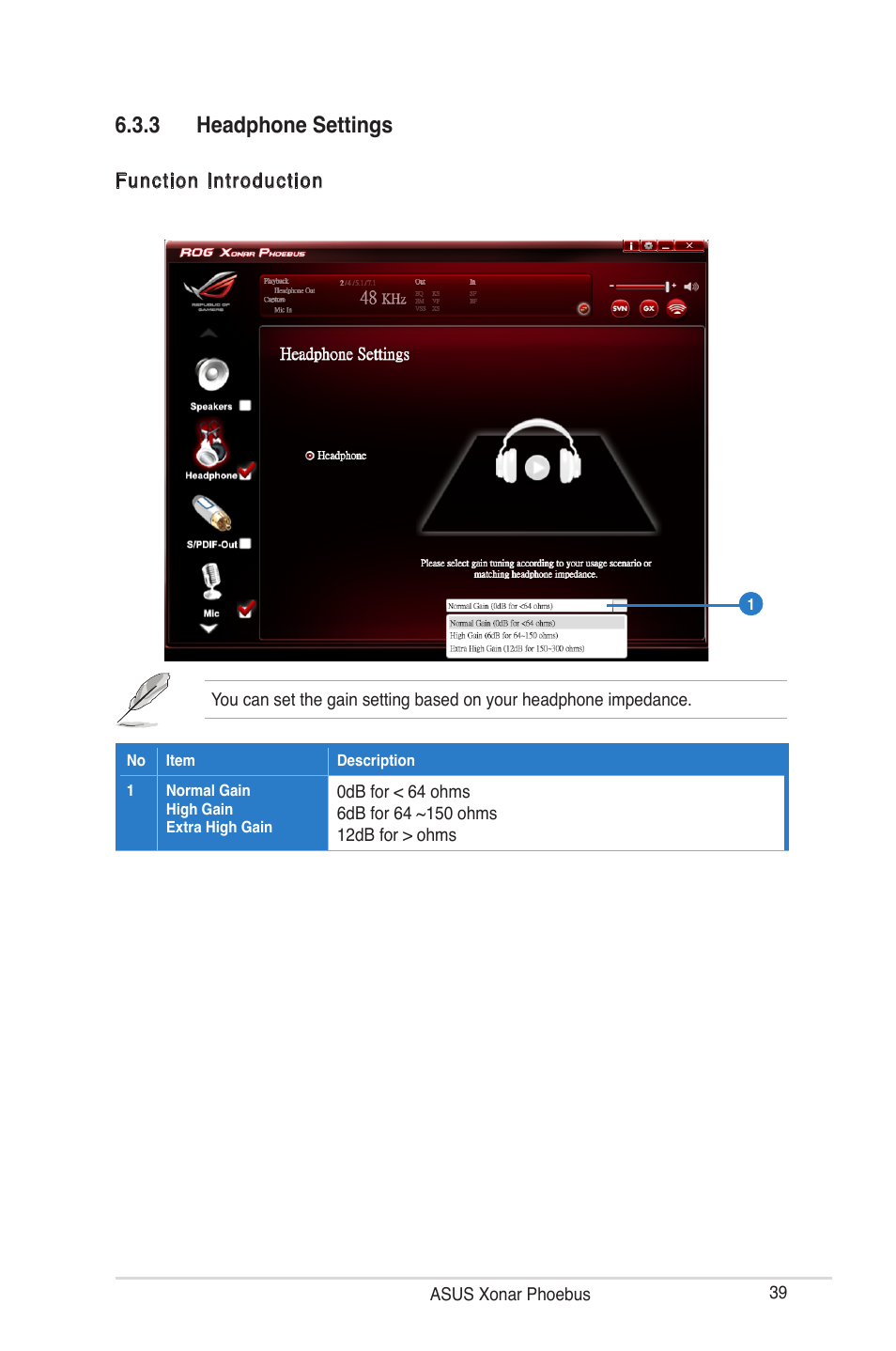 3 headphone settings | Asus ROG Xonar Phoebus User Manual | Page 39 / 72