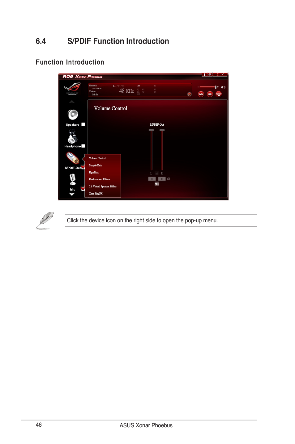 4 s/pdif function introduction | Asus ROG Xonar Phoebus User Manual | Page 46 / 72