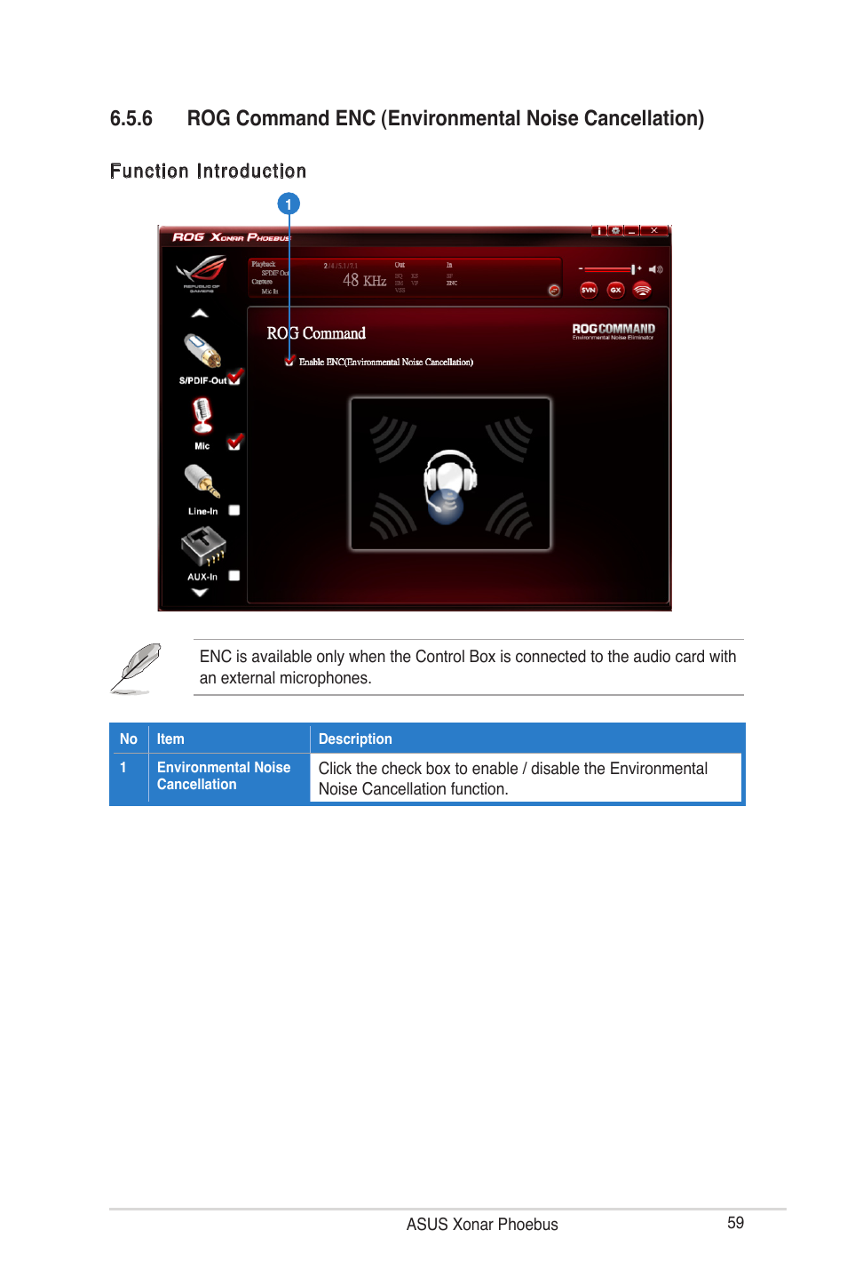 Asus ROG Xonar Phoebus User Manual | Page 59 / 72