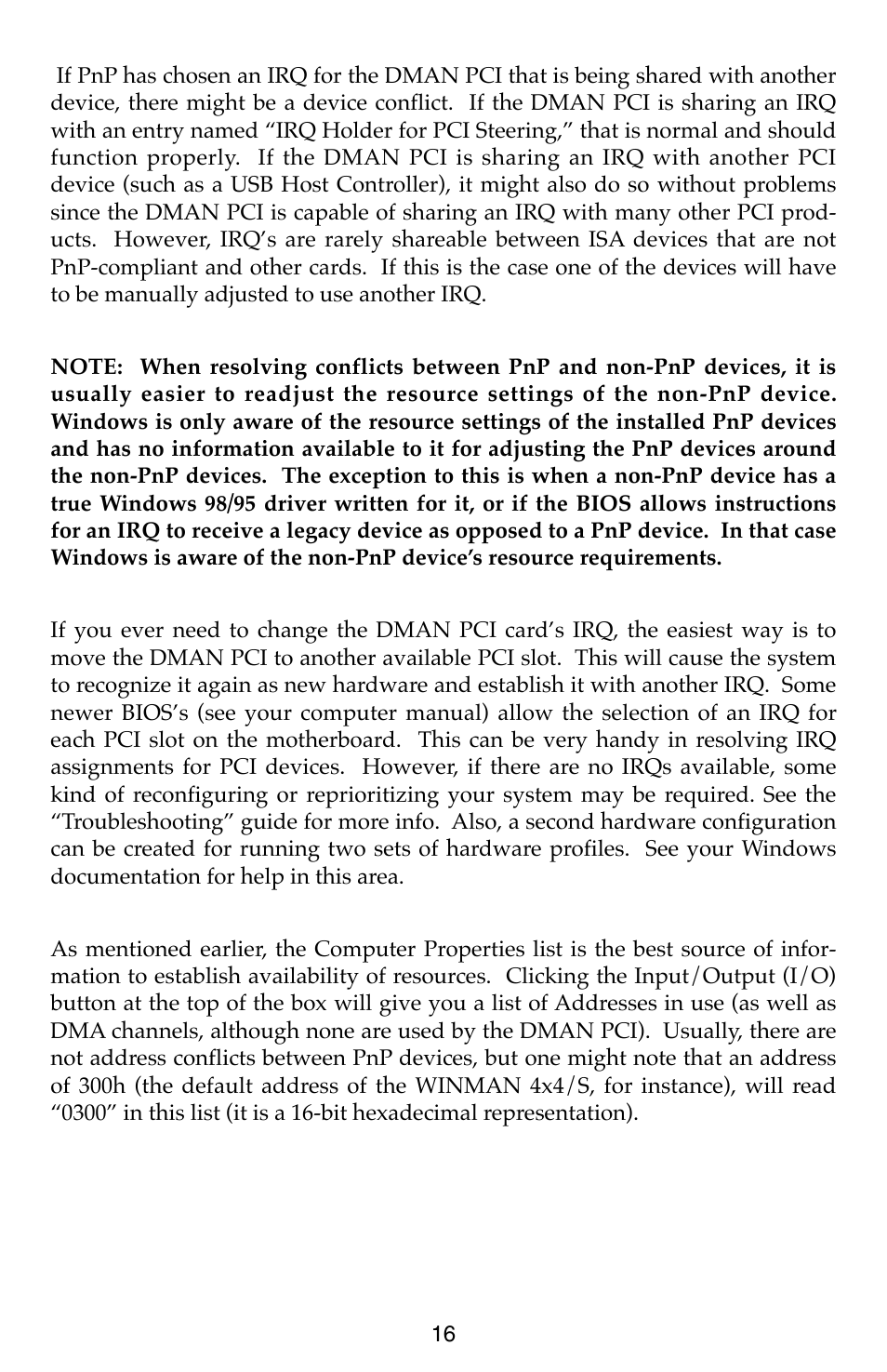 M-AUDIO Dman PCI User Manual | Page 16 / 29