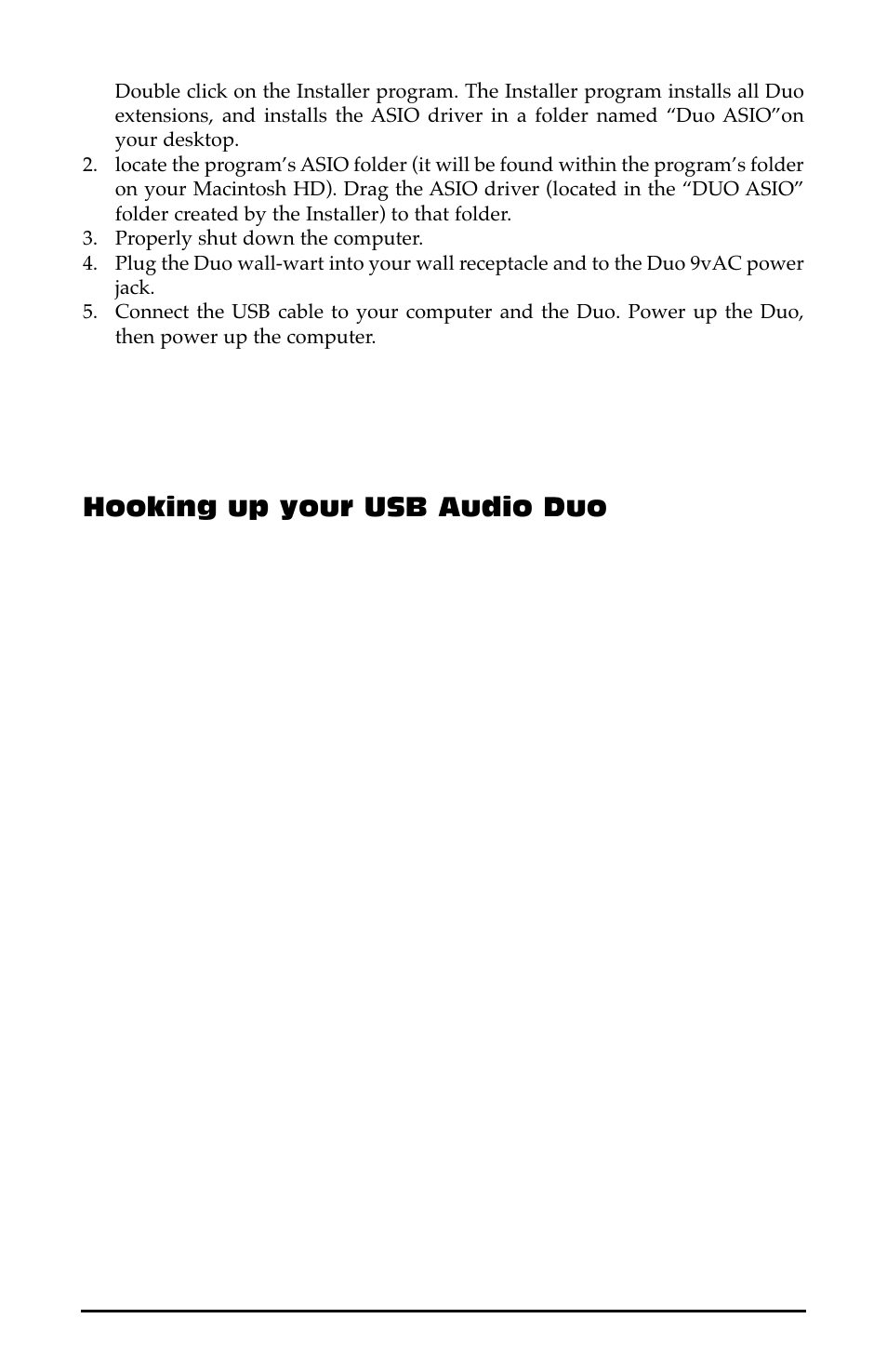 Hooking up your usb audio duo | M-AUDIO Duo USB User Manual | Page 10 / 27