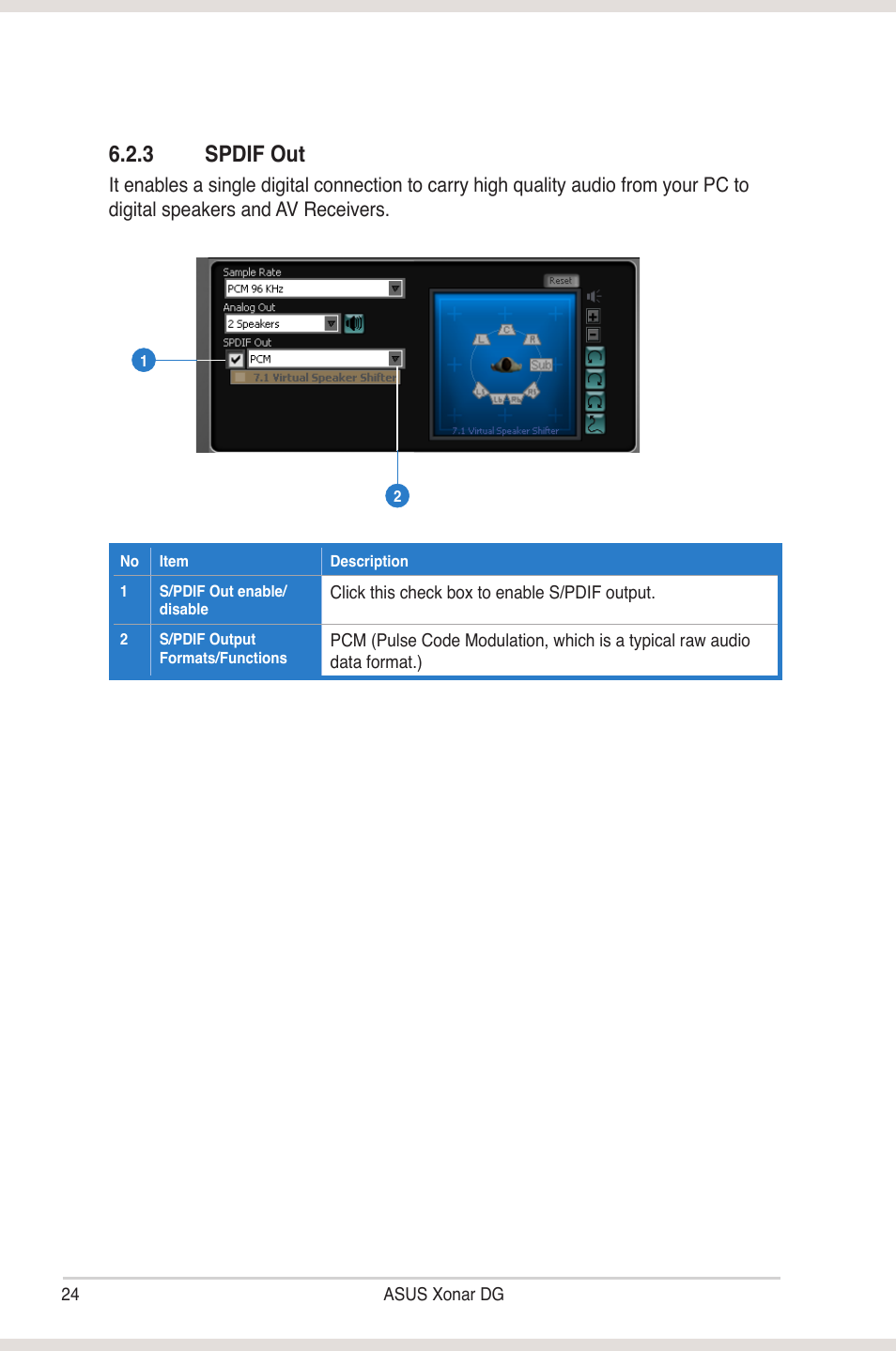 3 spdif out | Asus Xonar DG User Manual | Page 30 / 54