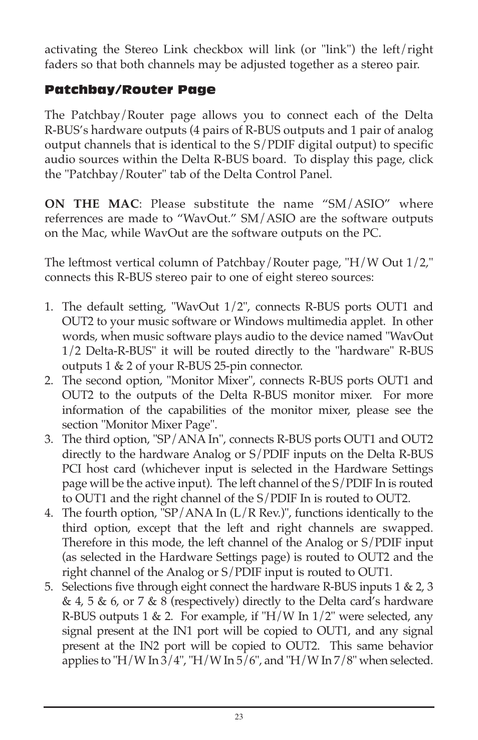 M-AUDIO Delta RBUS User Manual | Page 23 / 60