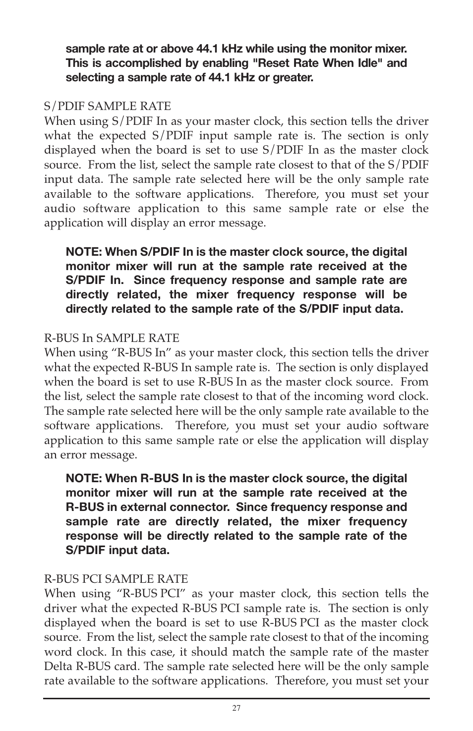 M-AUDIO Delta RBUS User Manual | Page 27 / 60
