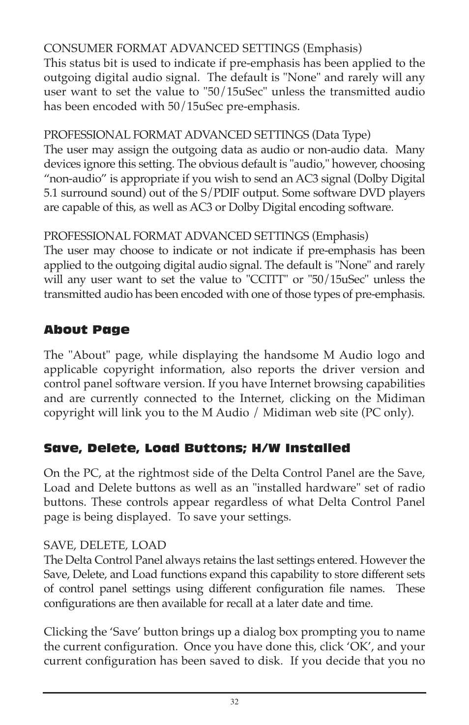 M-AUDIO Delta RBUS User Manual | Page 32 / 60