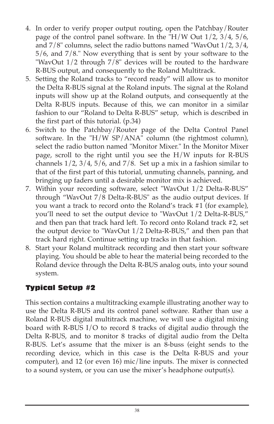 M-AUDIO Delta RBUS User Manual | Page 38 / 60