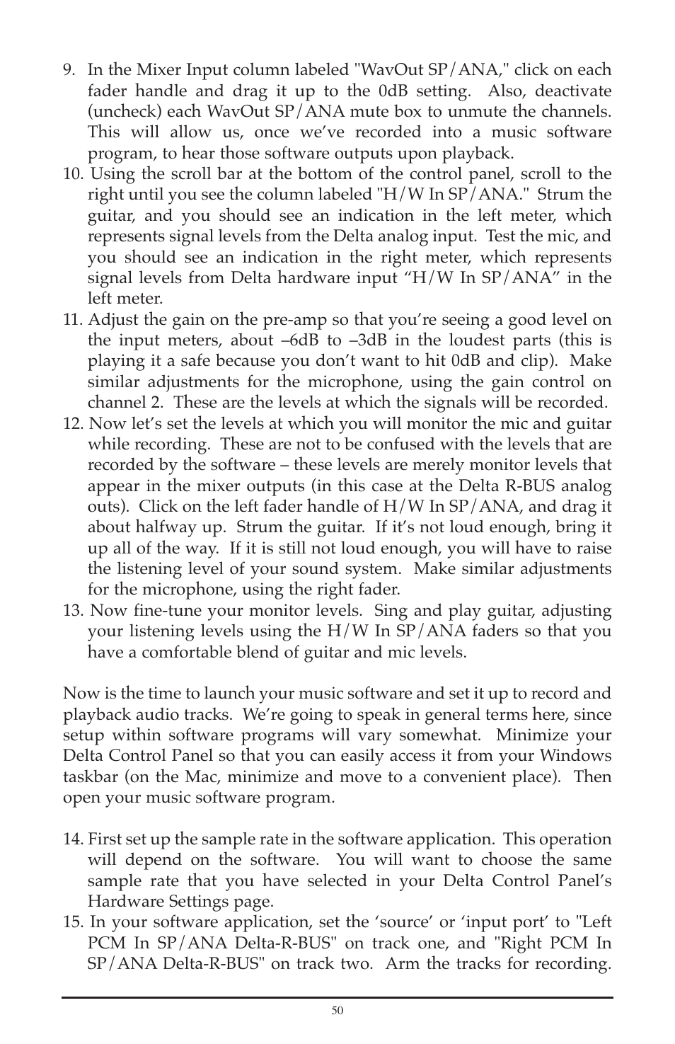 M-AUDIO Delta RBUS User Manual | Page 50 / 60