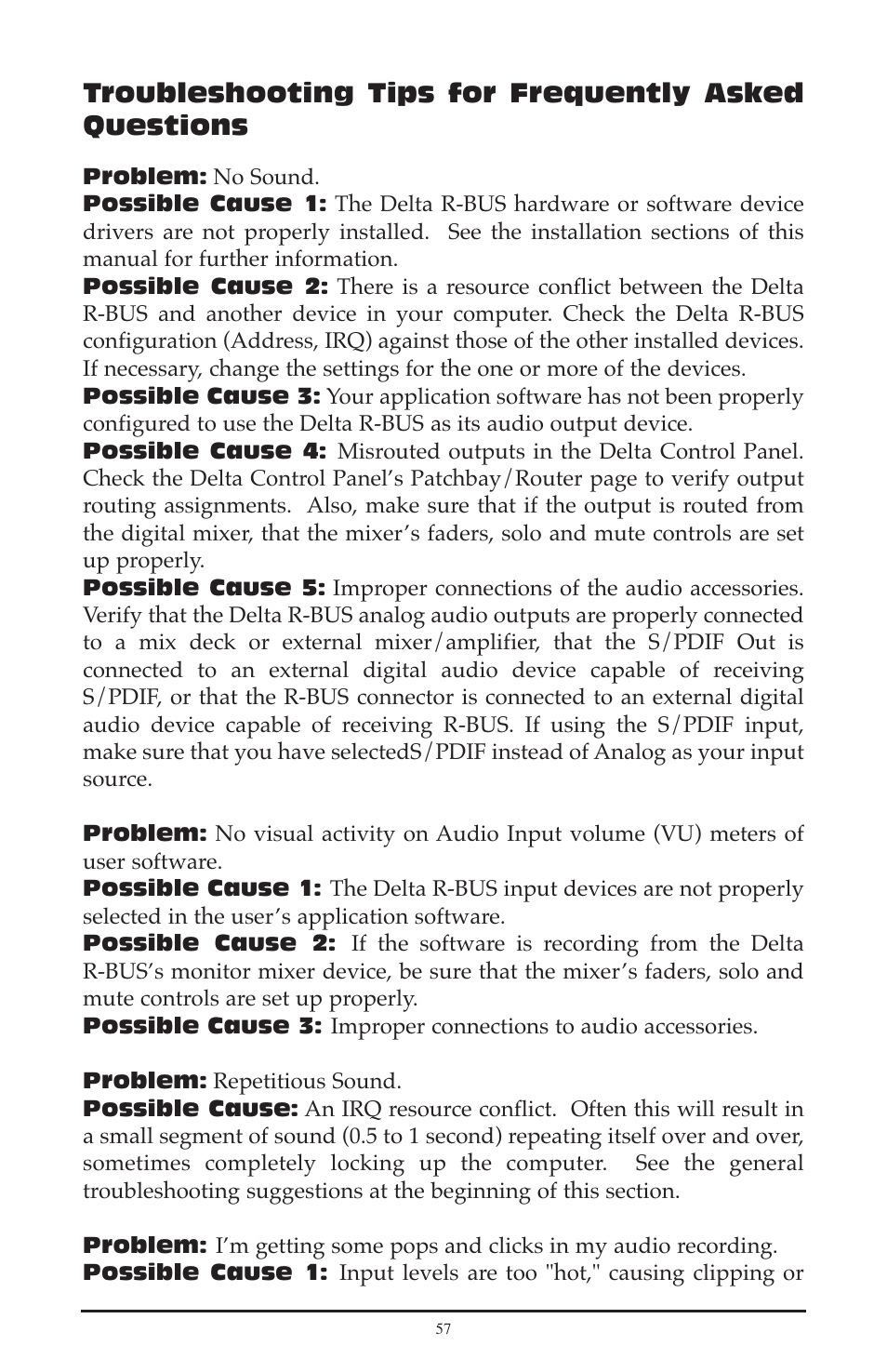 M-AUDIO Delta RBUS User Manual | Page 57 / 60