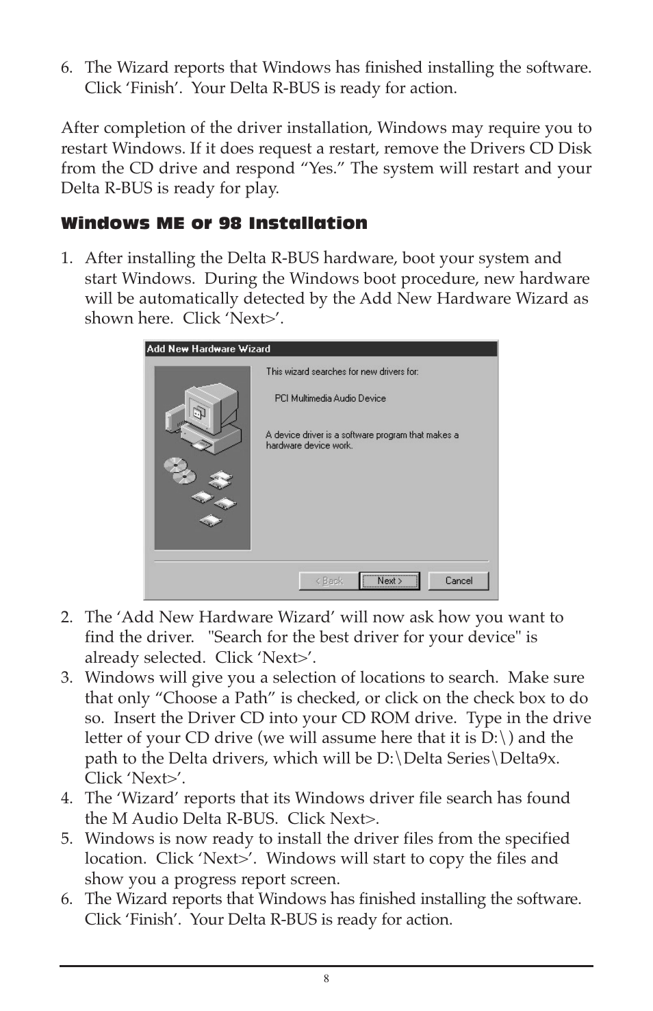 M-AUDIO Delta RBUS User Manual | Page 8 / 60