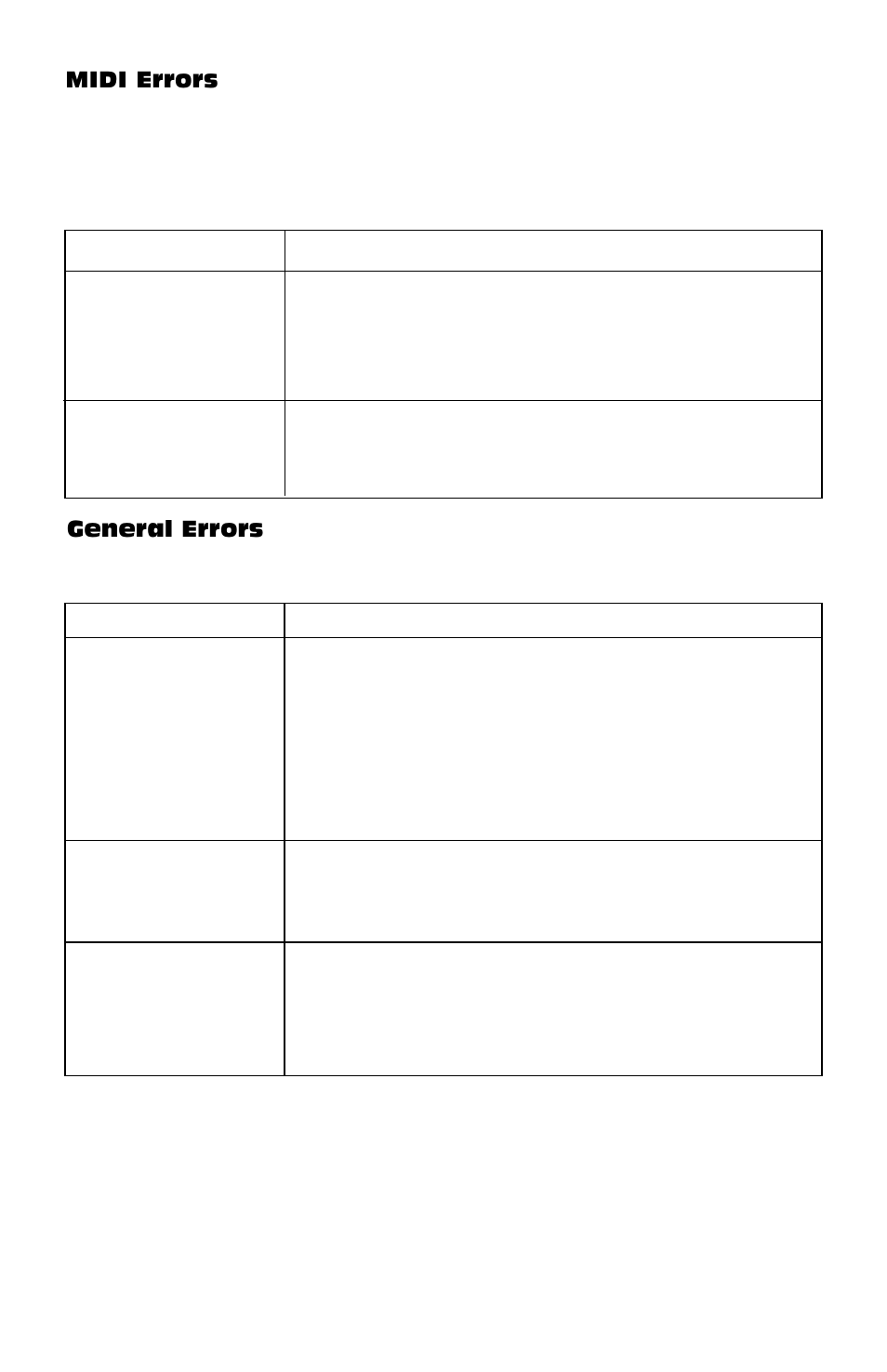 Midi errors | M-AUDIO Lagoon User Manual | Page 24 / 28