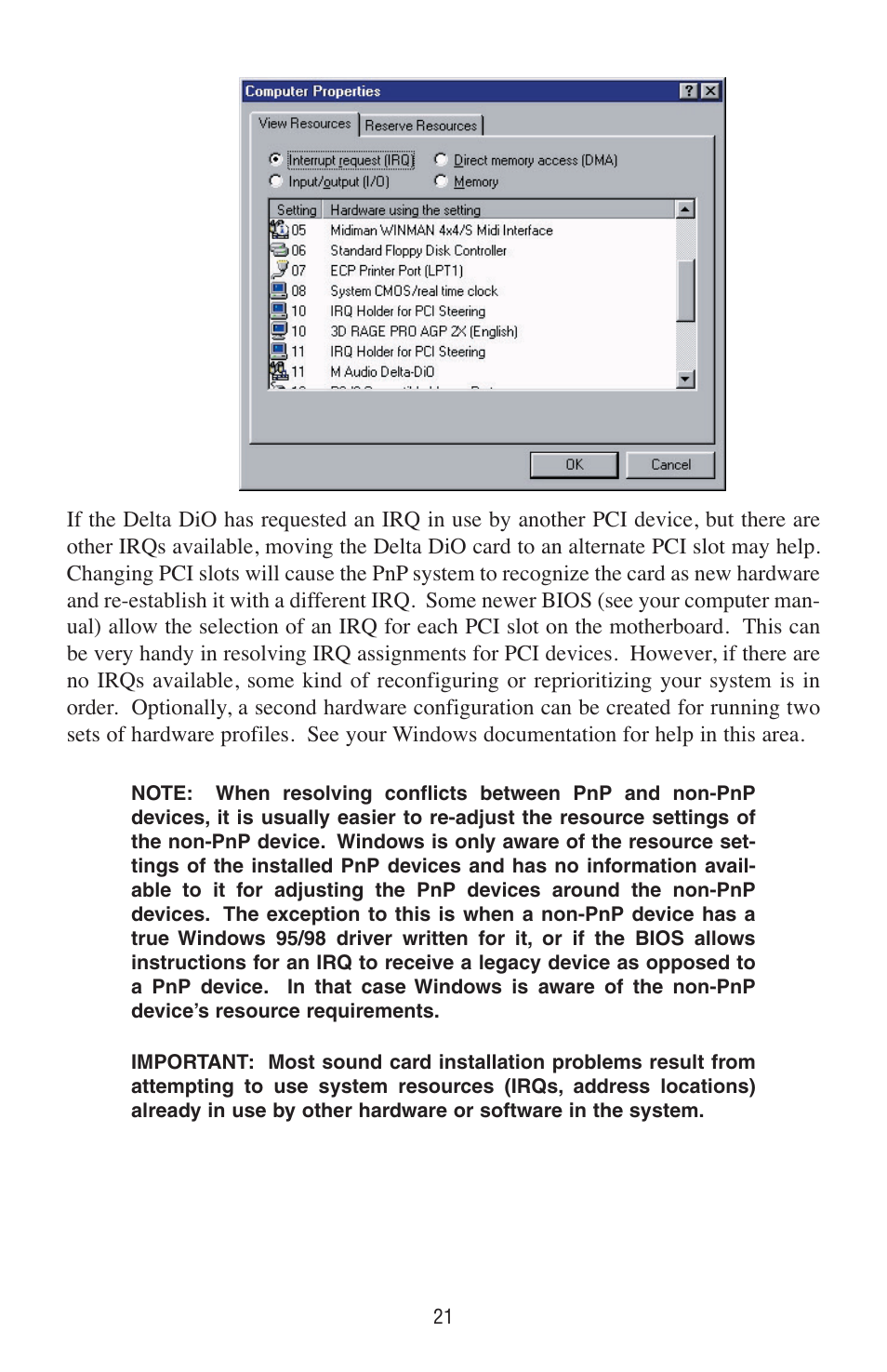 M-AUDIO Delta DiO 2496 User Manual | Page 21 / 24