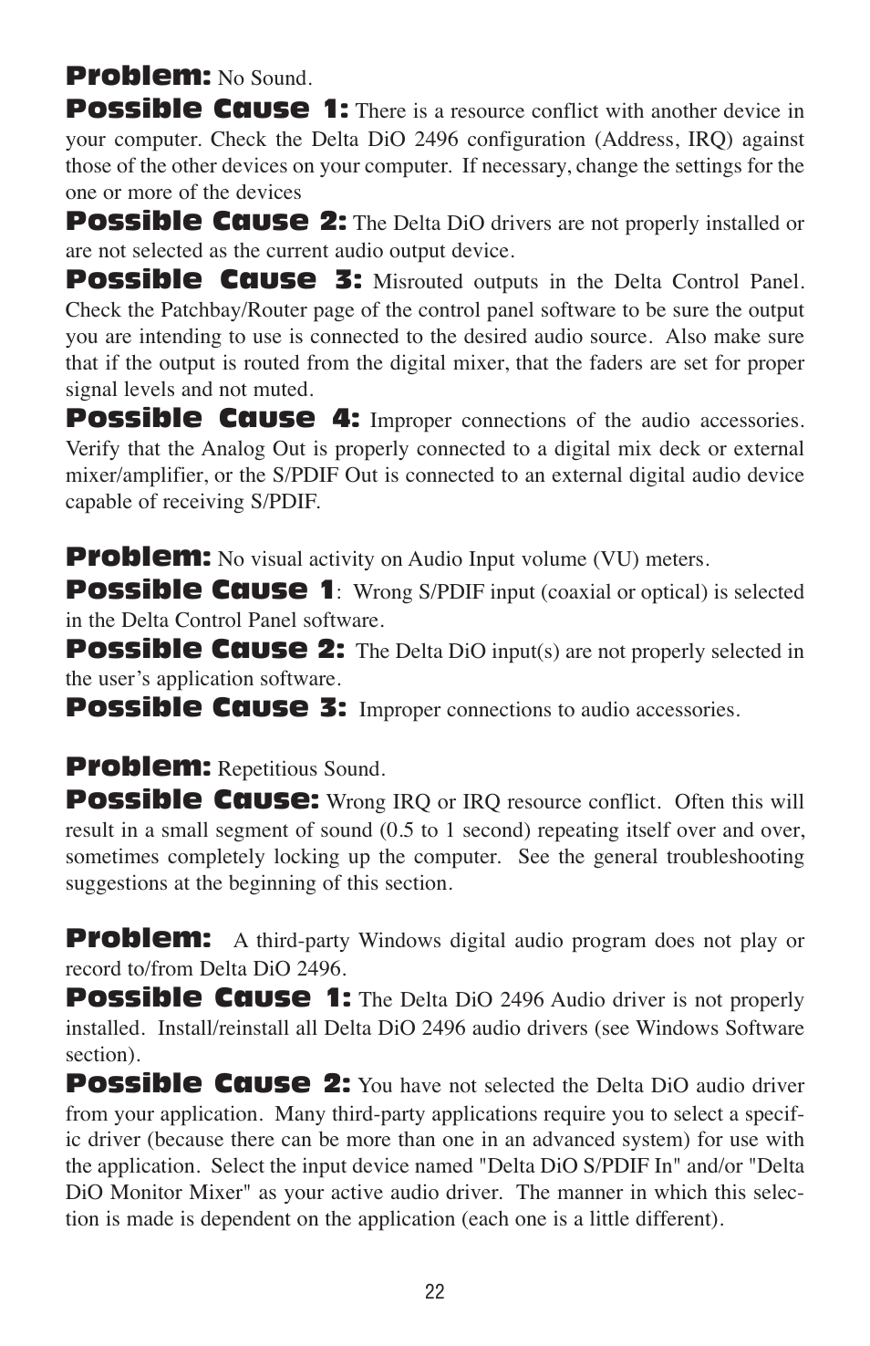 M-AUDIO Delta DiO 2496 User Manual | Page 22 / 24