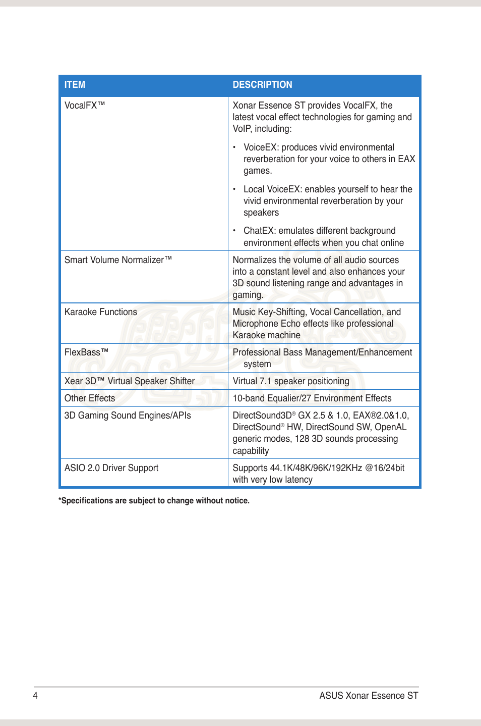 Asus Xonar Essence ST User Manual | Page 11 / 52