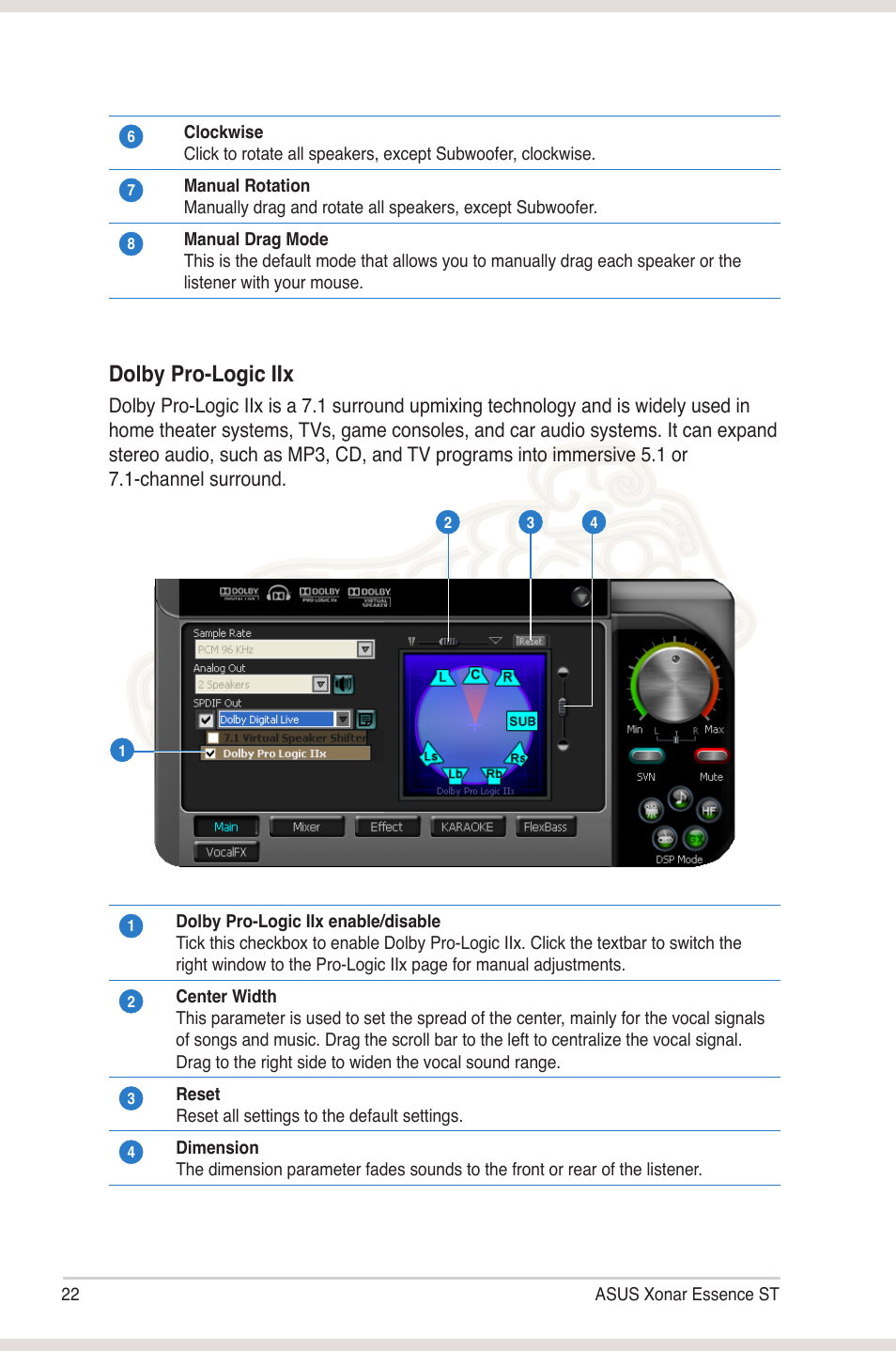 Dolby pro-logic iix | Asus Xonar Essence ST User Manual | Page 29 / 52