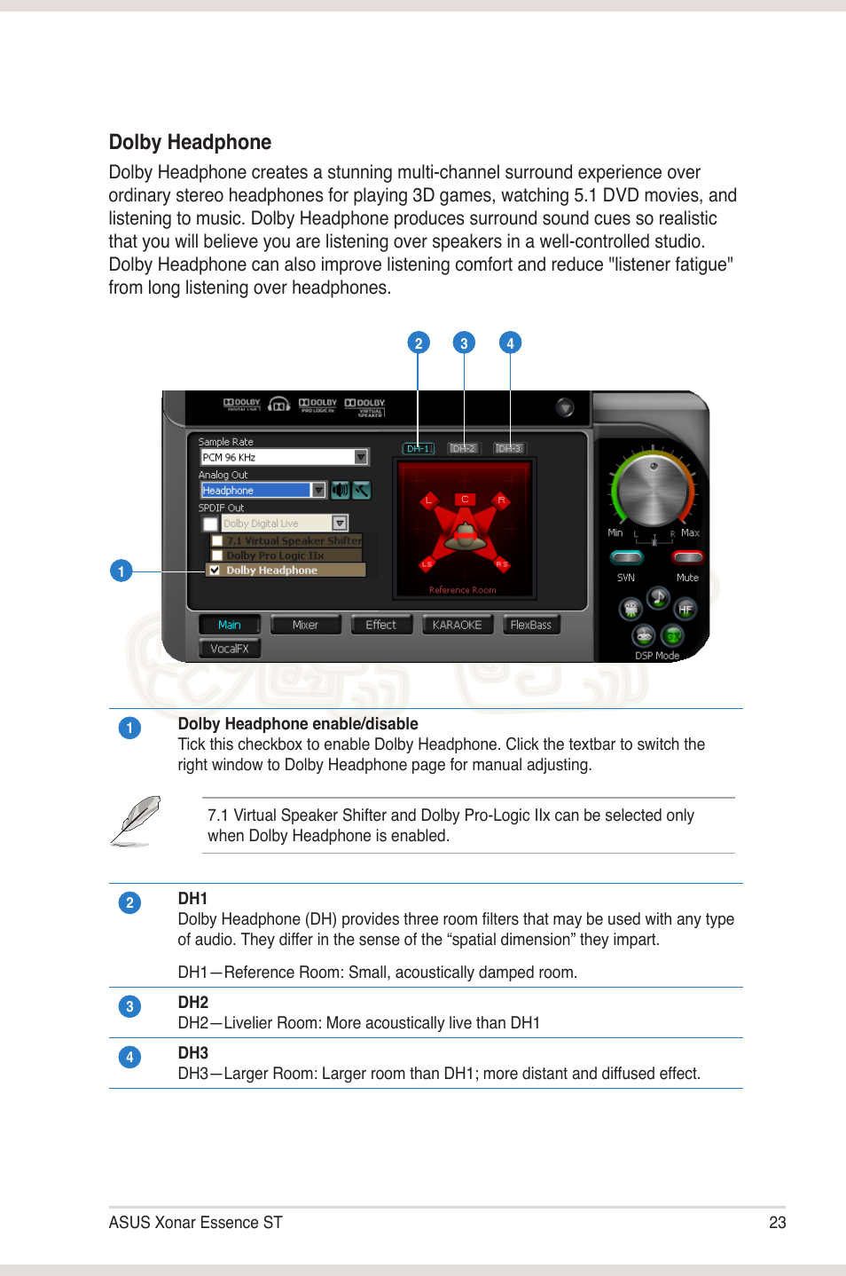 Dolby headphone | Asus Xonar Essence ST User Manual | Page 30 / 52