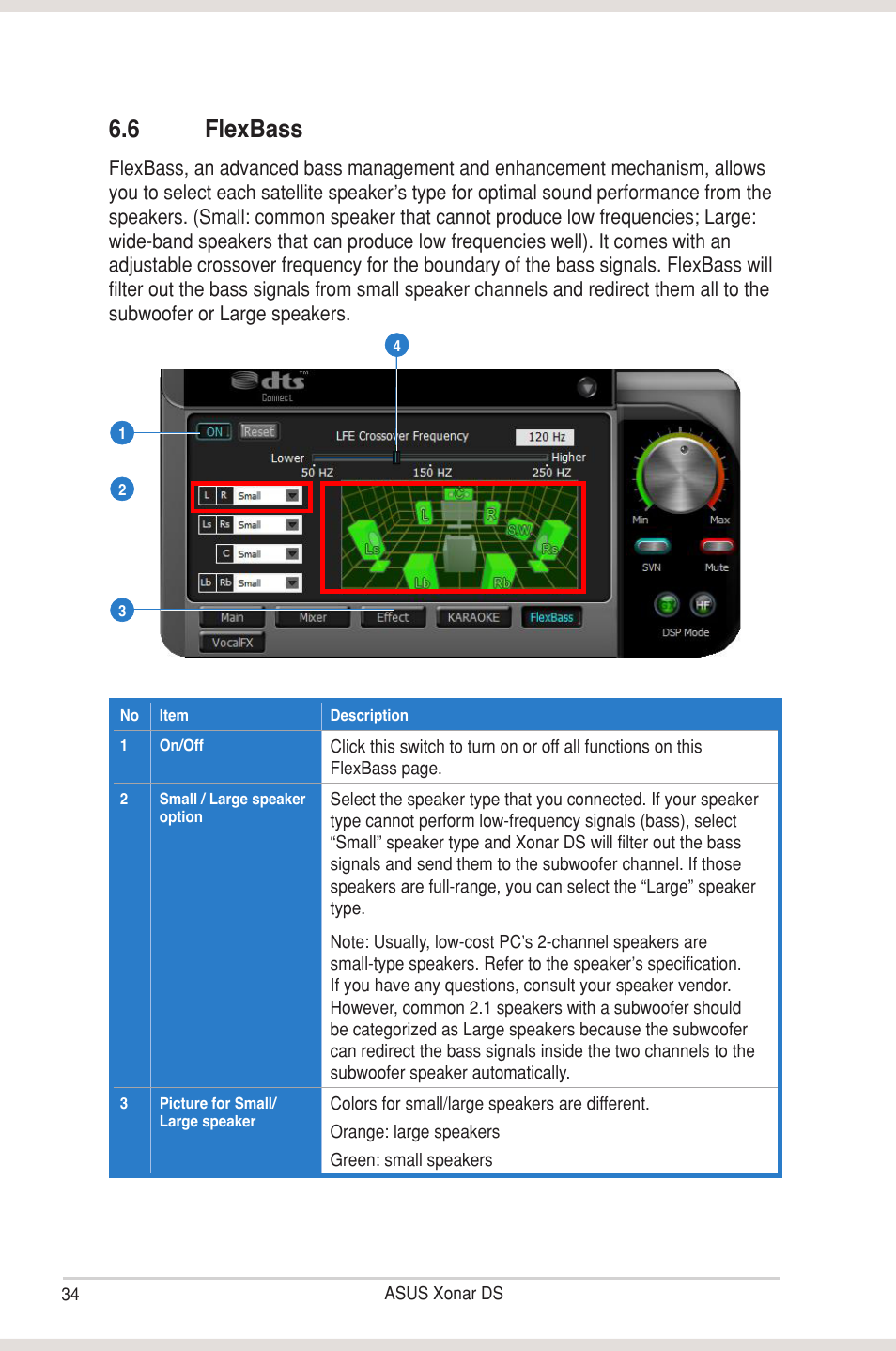 6 flexbass, Flexbass | Asus Xonar DS User Manual | Page 40 / 54