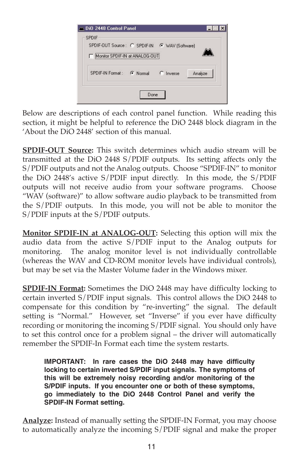 M-AUDIO DIO2448 User Manual | Page 11 / 24