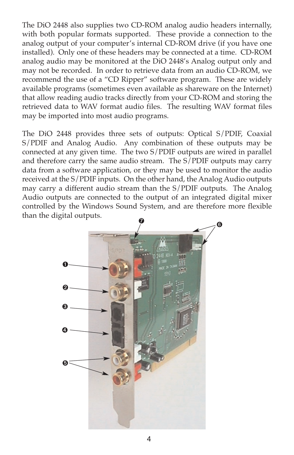 M-AUDIO DIO2448 User Manual | Page 4 / 24