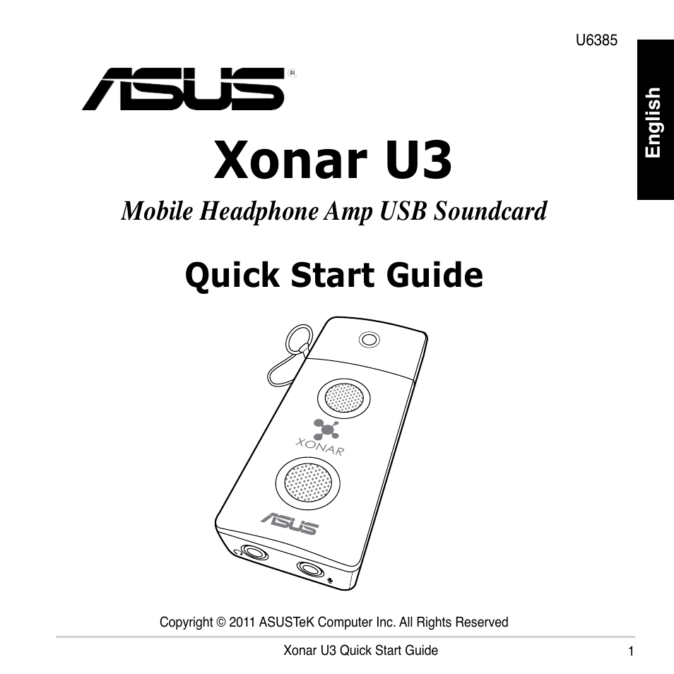 Asus Xonar U3 User Manual | 56 pages