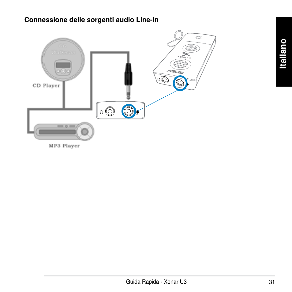 Italiano | Asus Xonar U3 User Manual | Page 31 / 56