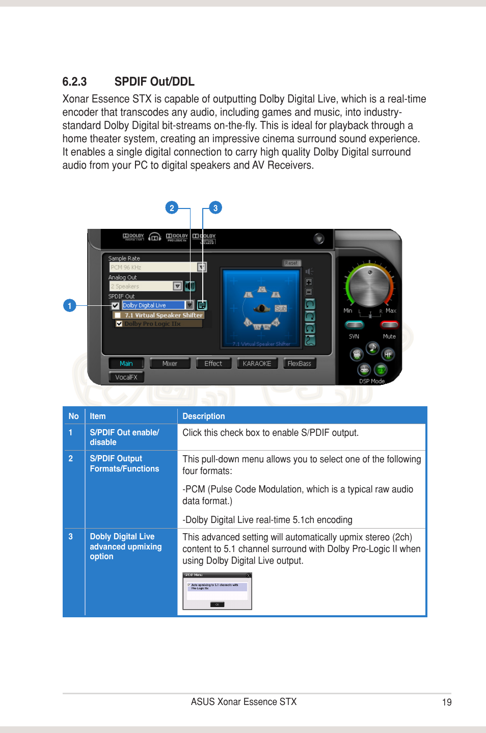 3 spdif out/ddl | Asus Xonar Essence STX User Manual | Page 24 / 49