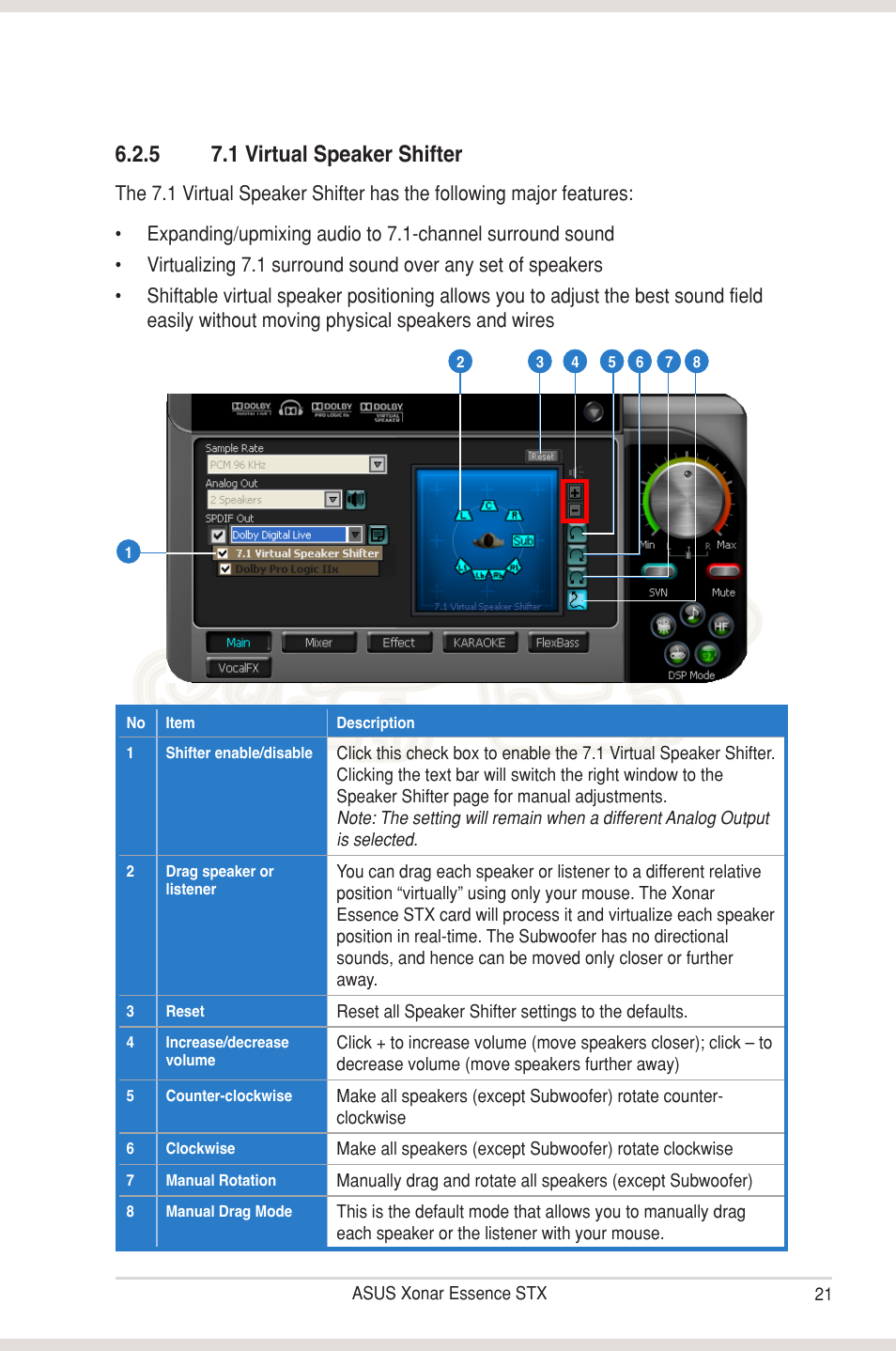5 7.1 virtual speaker shifter | Asus Xonar Essence STX User Manual | Page 26 / 49