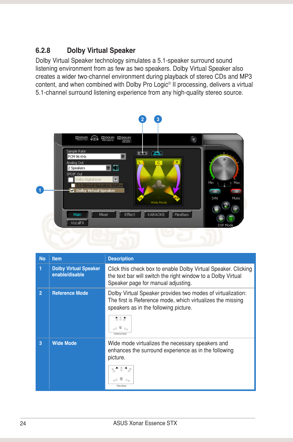 8 dolby virtual speaker | Asus Xonar Essence STX User Manual | Page 29 / 49