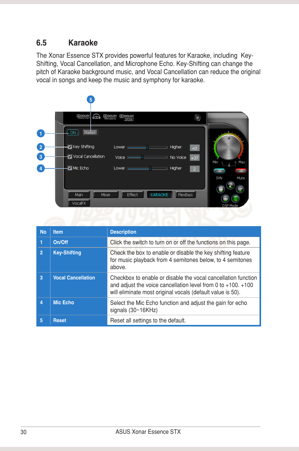 5 karaoke, Karaoke | Asus Xonar Essence STX User Manual | Page 35 / 49