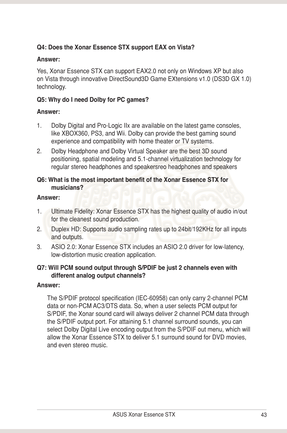 Asus Xonar Essence STX User Manual | Page 48 / 49