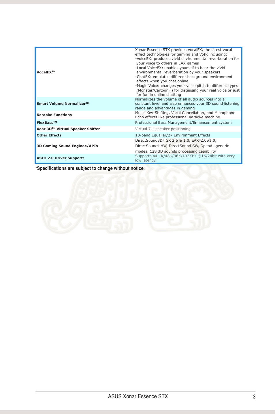 3asus xonar essence stx | Asus Xonar Essence STX User Manual | Page 8 / 49