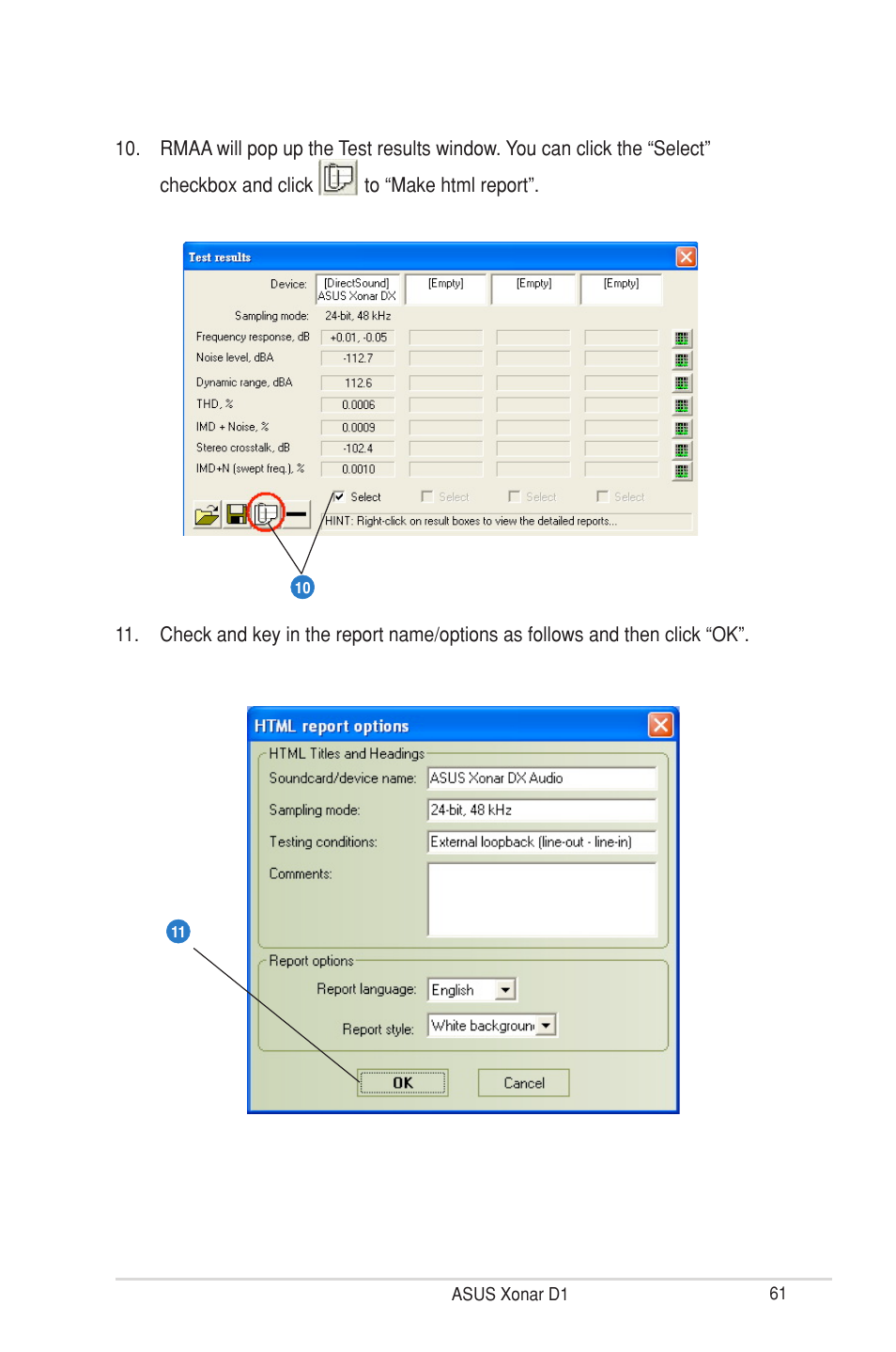 Asus Xonar D1 User Manual | Page 61 / 72