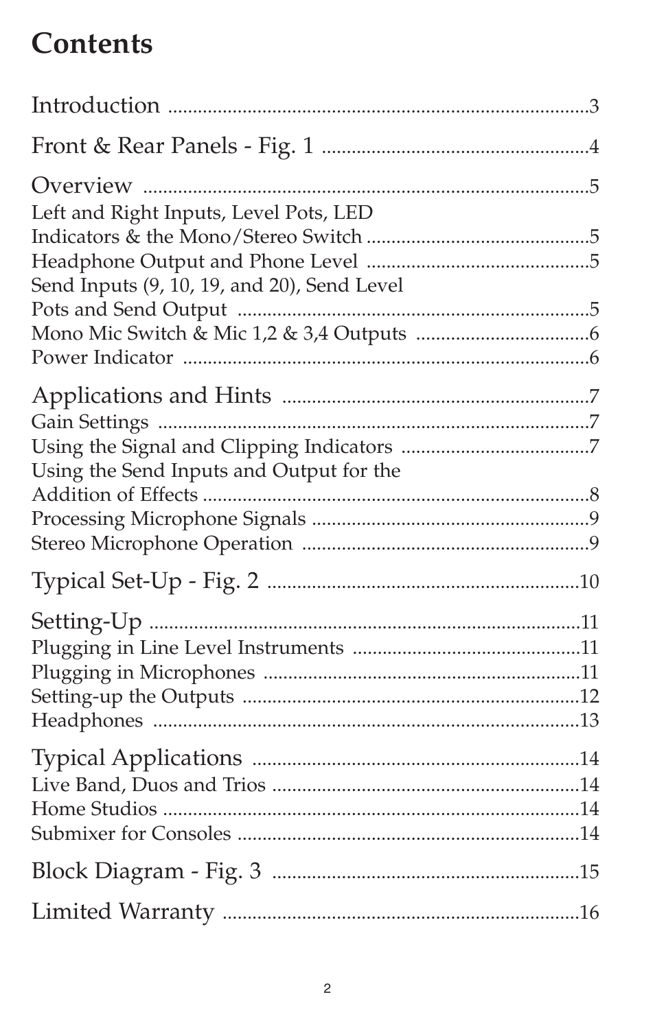 M-AUDIO Fineline User Manual | Page 2 / 16