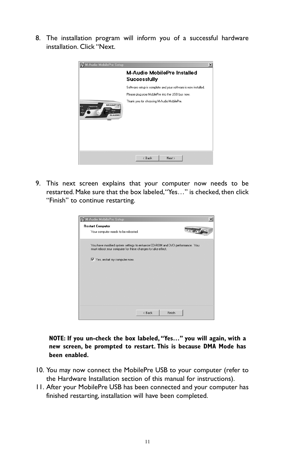 M-AUDIO MobilePre USB User Manual | Page 11 / 29