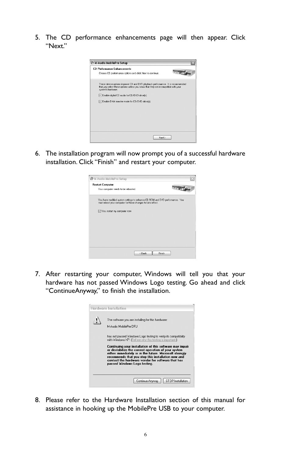 M-AUDIO MobilePre USB User Manual | Page 6 / 29