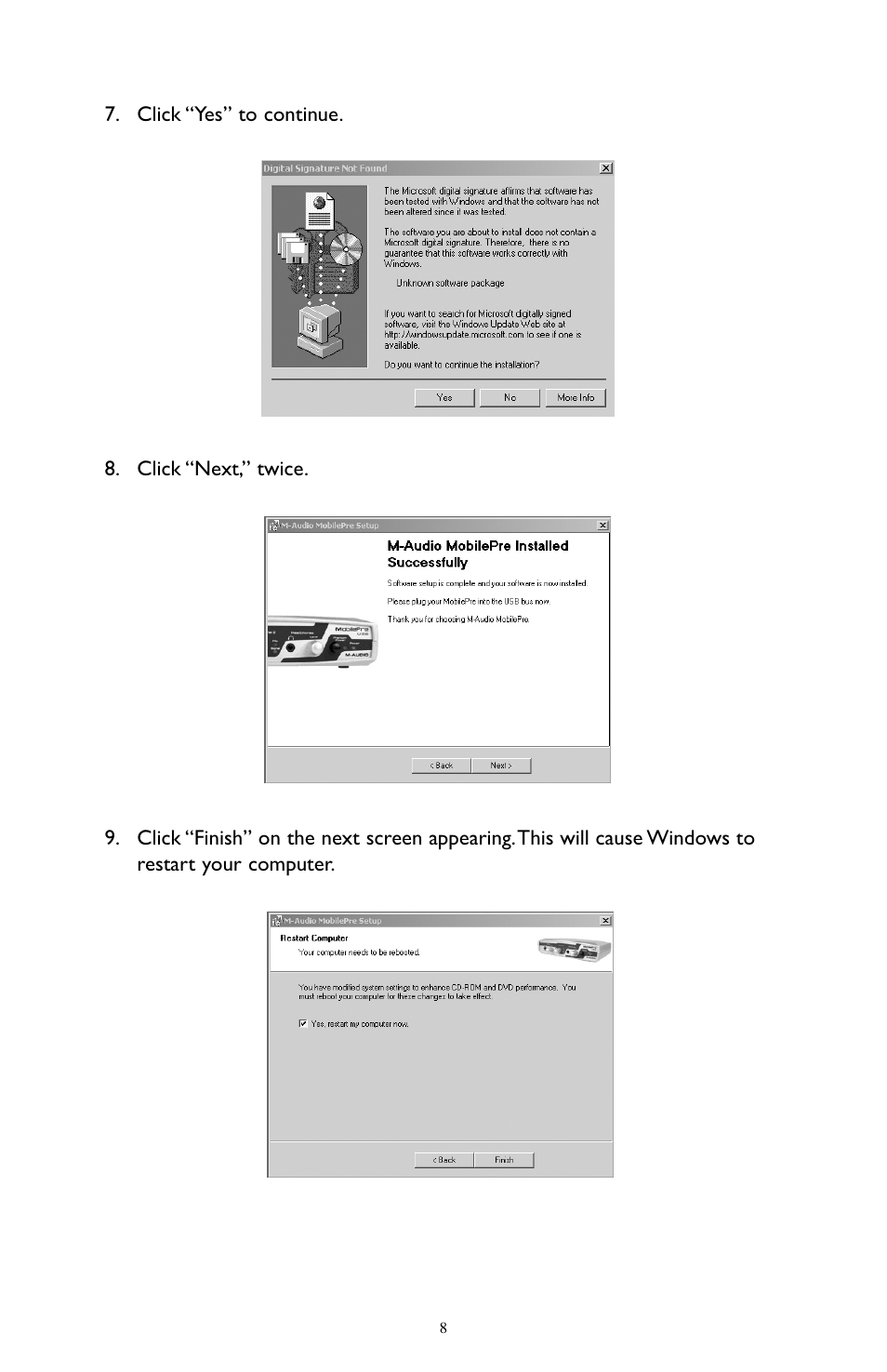 M-AUDIO MobilePre USB User Manual | Page 8 / 29