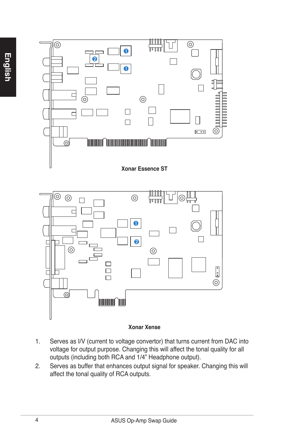 English | Asus Xonar Essence One User Manual | Page 4 / 7