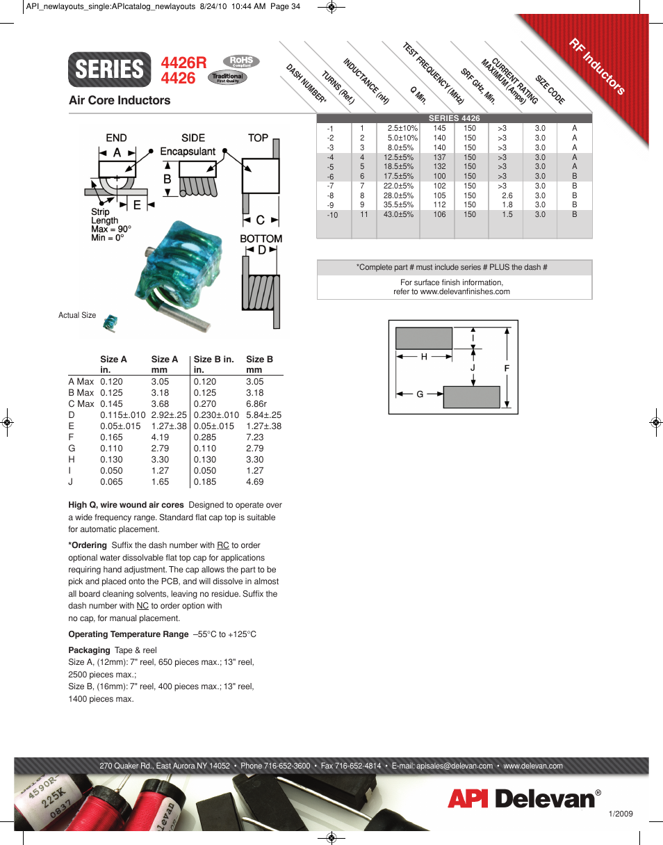 API Delevan 4426 & 4426R User Manual | 1 page