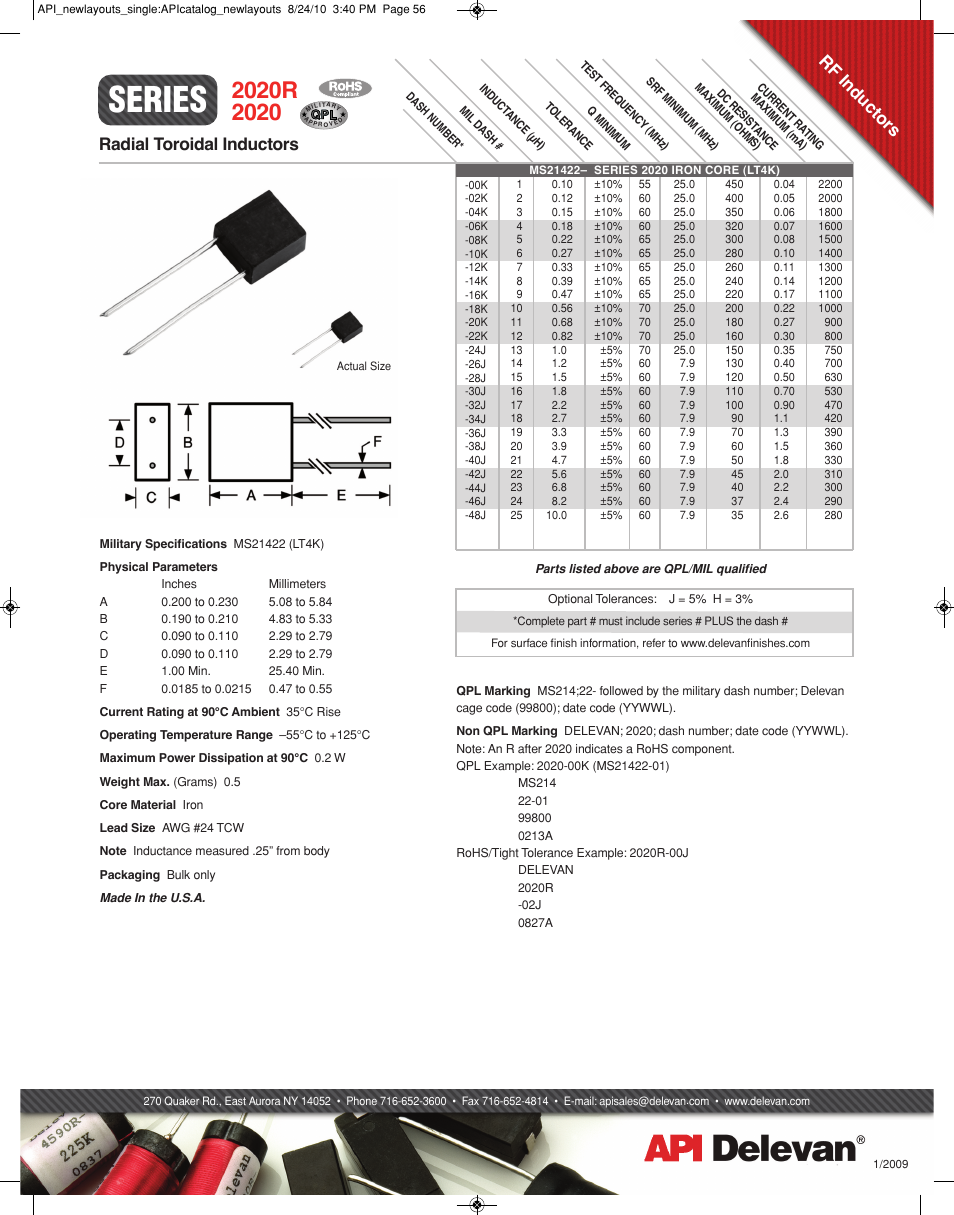 API Delevan 2020 & 2020R User Manual | 1 page