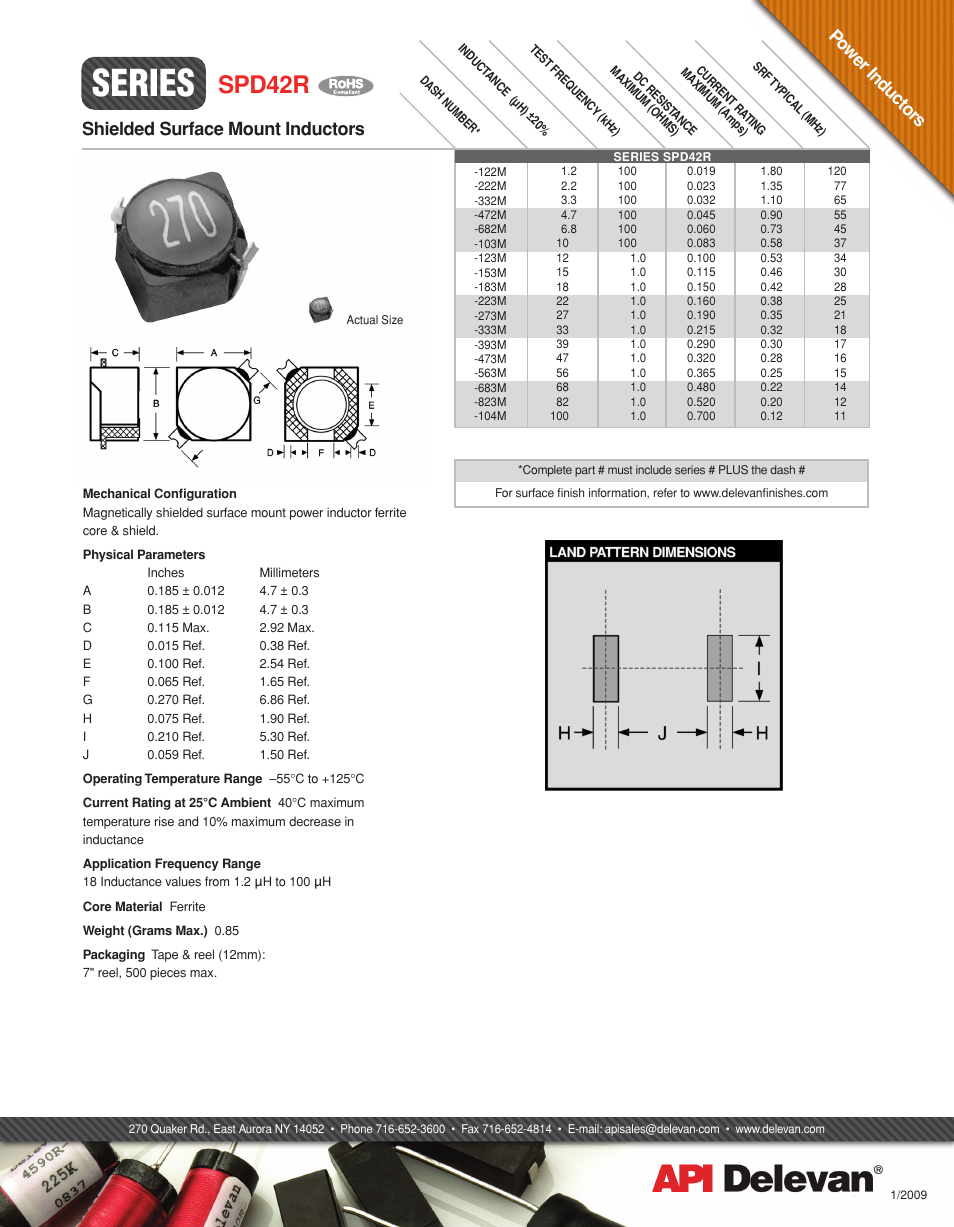 API Delevan SPD42R User Manual | 1 page